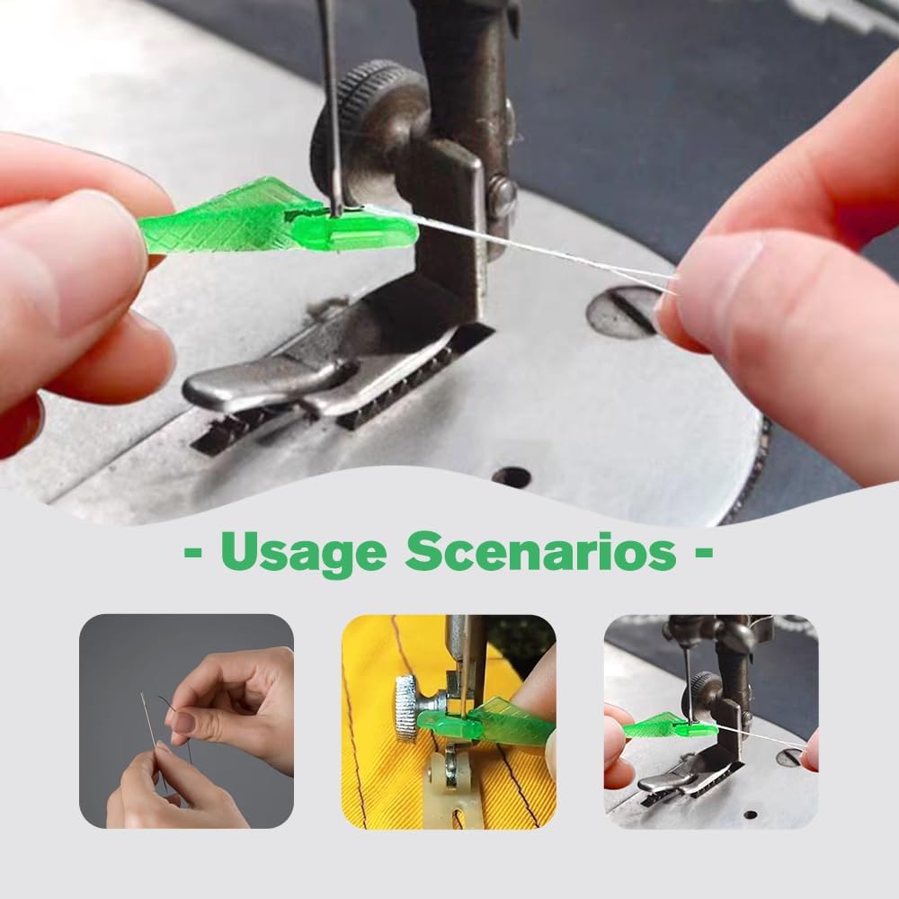 Automatic Sewing Needle Threader, Fish Type Sewing Machine Needle Threader, Simple Hand Sewing Needle Sewing Tool Set for Sewing Supplies (20 pcs)