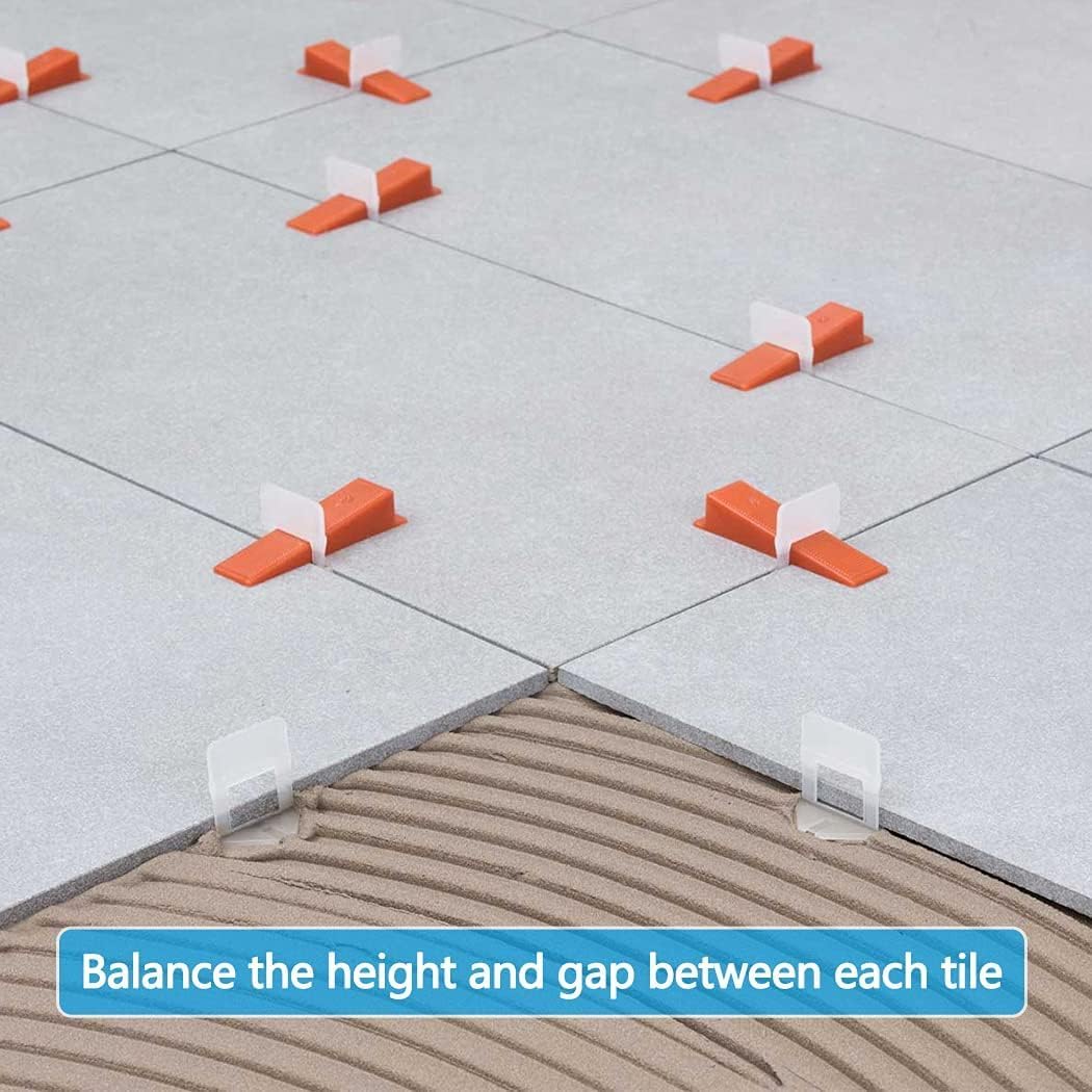 4000 PCS Tile Leveling System Clips 1/8''(3mm) Tiles Leveler Spacers Tool for Professional Ceramic Tile and Stone Installation