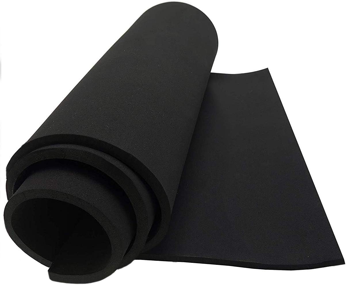 Dualplex Neoprene Sponge Foam Rubber Sheet Roll, 15 X 60 Inch X 1/8" Thick, Perfect Cosplay Padding, DIY Project Sheet - Easy Cut Non-Adhesive Multi-Function Soundproof Rubber Foam