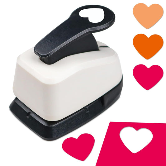 Heart Hole Punch 1 inch Heart Punch for Crafts Hearts Shaped Hole Puncher for Crafts Hearts Shape Paper Punch Craft Punches for Scrapbooking, Card Making