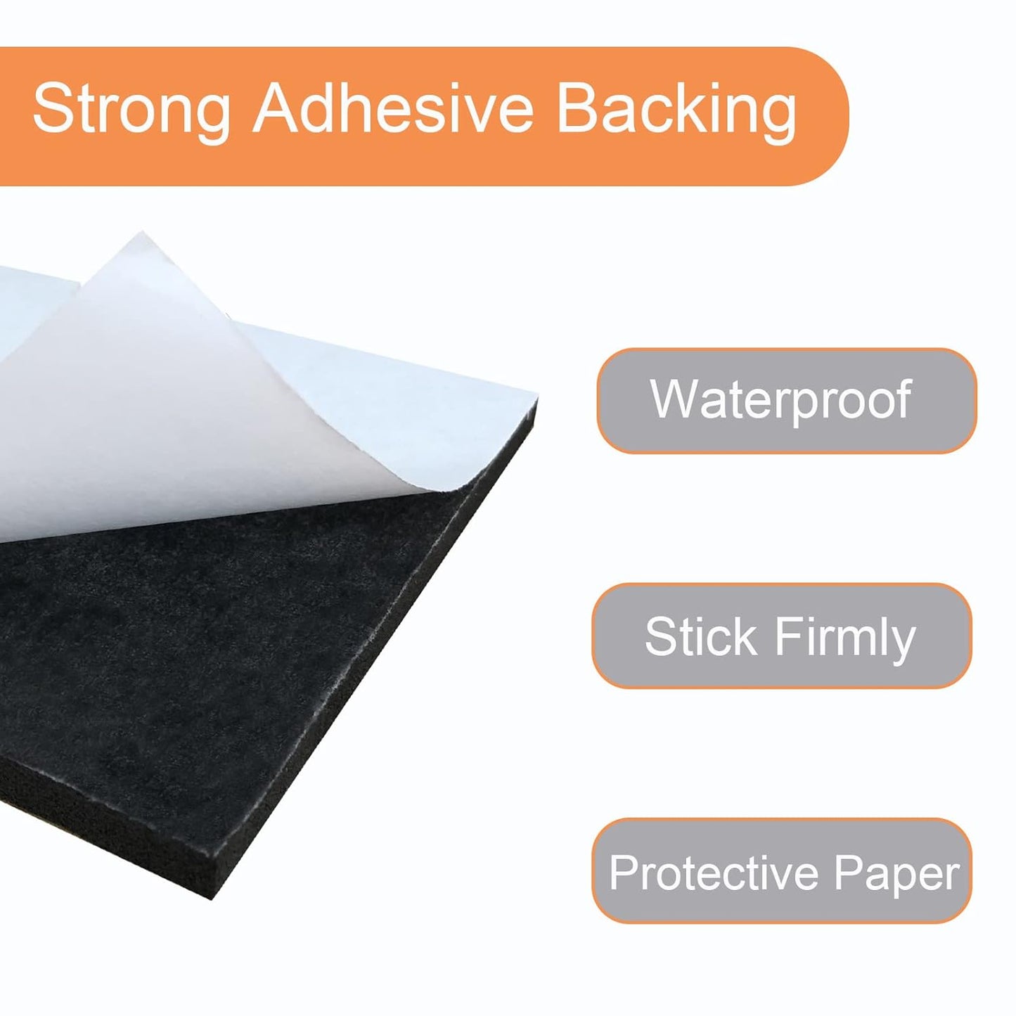 8 Pcs Black Adhesive Foam Padding, Closed Cell Foam Sheet 1/4" Thick 4 Inch X 4 Inch, Neoprene Rubber Pad Self Stick Anti-Slip Adhesive Anti Vibration Pad (4inX 4inX 1/4in, 8)