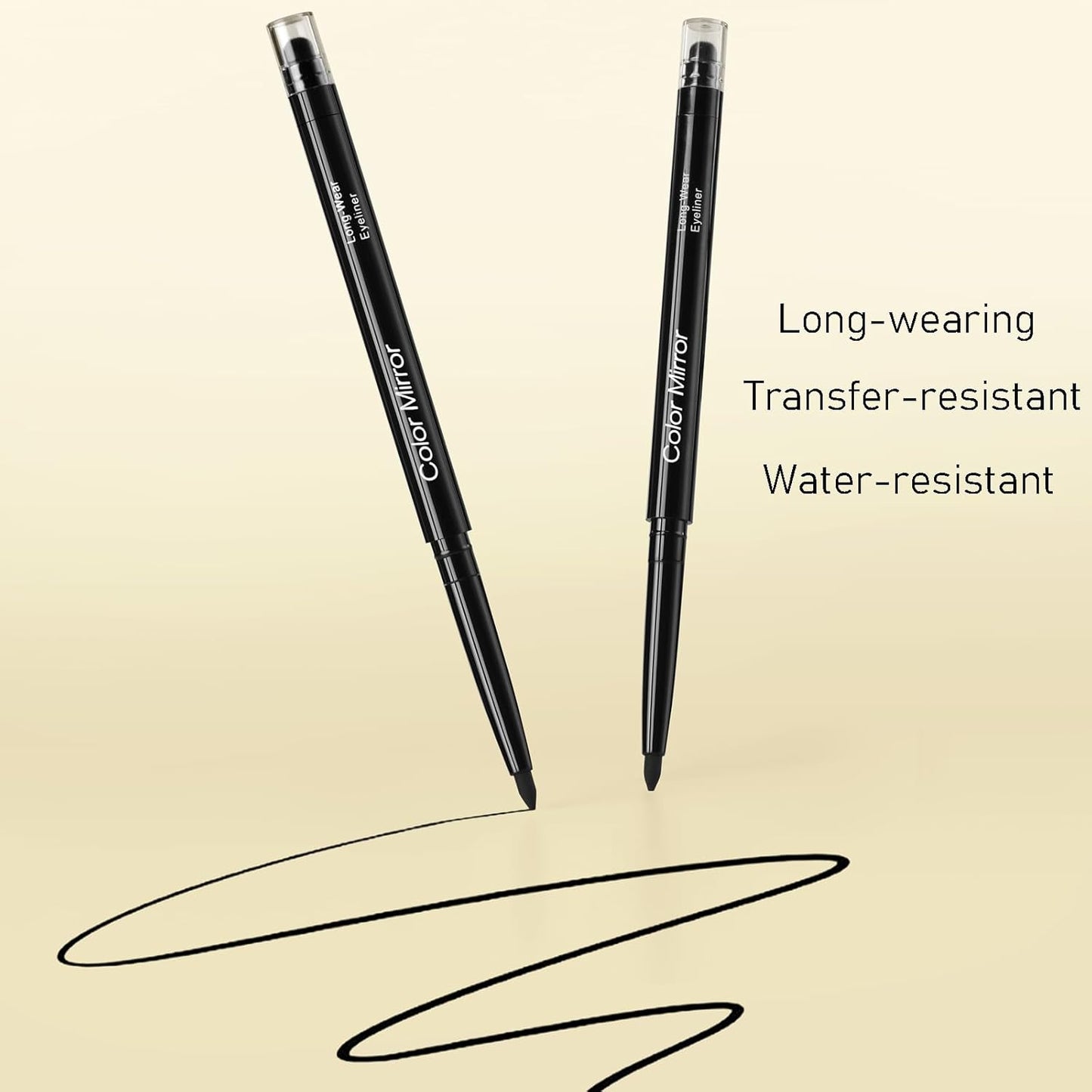Smudge Proof Eyeliner, Waterproof Retractable Eye liner with Brush, Matte and Shimmer Eyeliner Pencil, Creamy Texture, Long lasting & Smooth(44 Starry Sky Shimmer)
