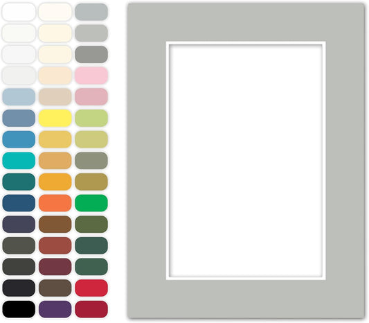 Poster Master Gray Matboard – 4-Ply Acid-Free Picture Mat Board with 45° Beveled Cut, Made in USA, Custom Cut to Any Size, 1/16" Thickness for Framing & Displays