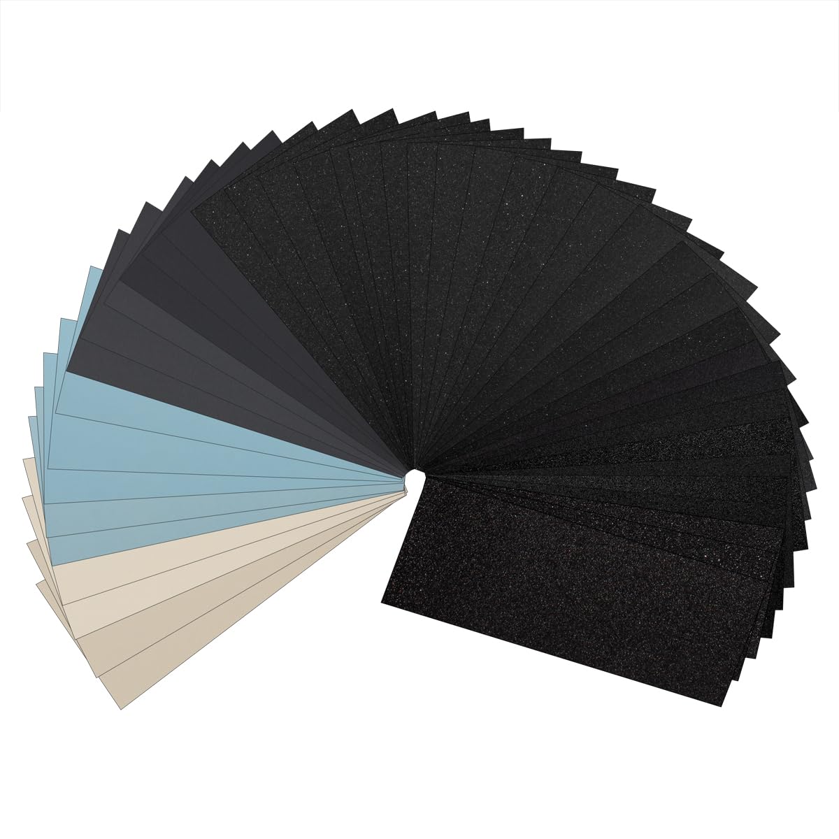 25-Piece Fine Sandpaper Set 1000/2000/3000/5000/7000 Grit Wet Dry Sandpaper Combo 9x3.6 Inches, Suitable for Automotive, Resin Furniture Finishing, Stone Turning Finishing