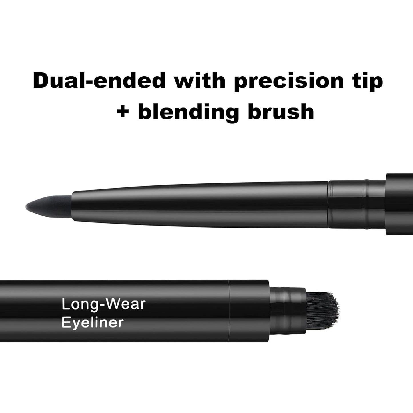 Smudge Proof Eyeliner, Waterproof Retractable Eye liner with Brush, Matte and Shimmer Eyeliner Pencil, Creamy Texture, Long lasting & Smooth(11 Daisy Matte)