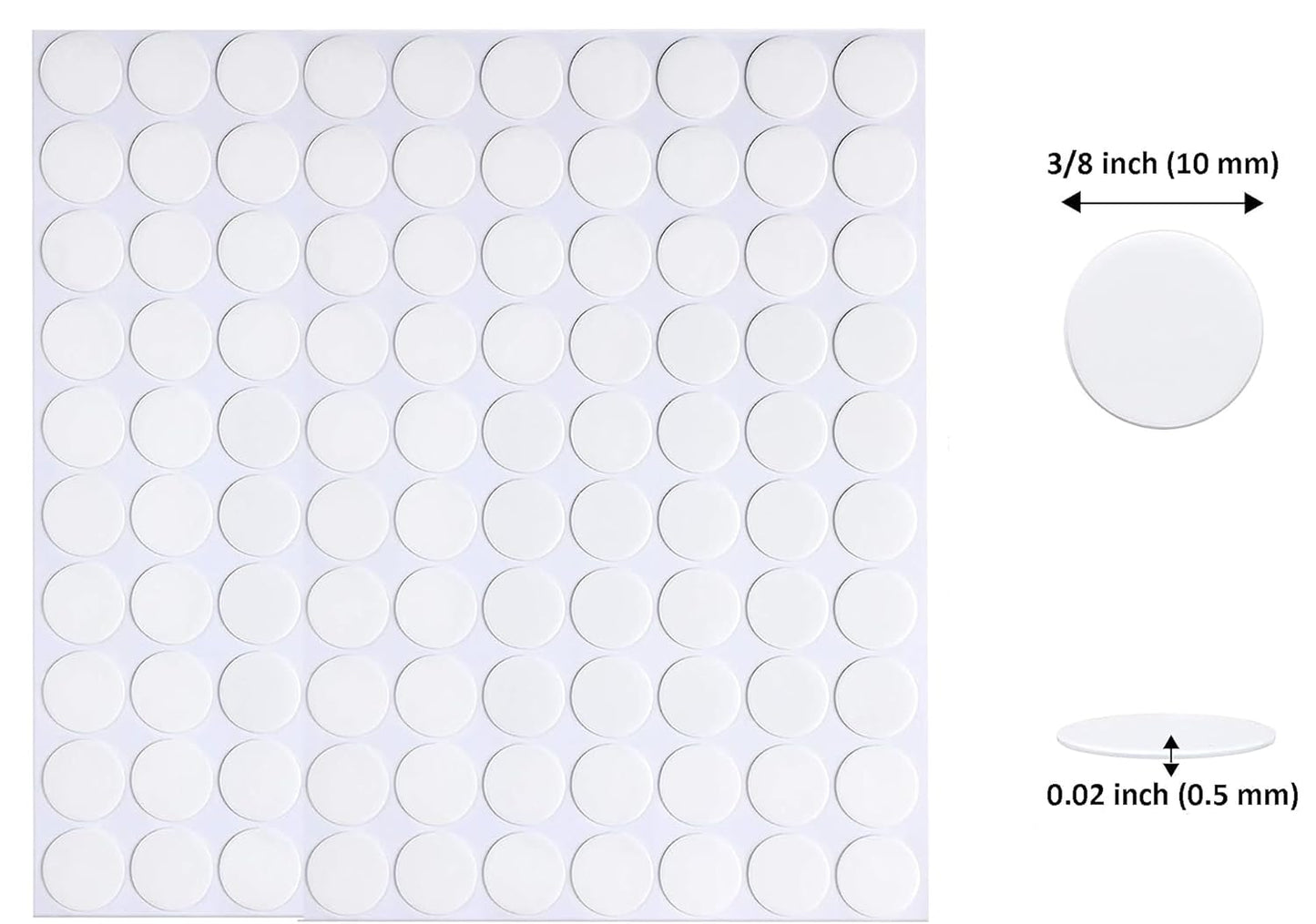Adhesive Stick dots Two-Sided Sided Mounting Putty Stick Tack for Wall Hanging Crafts Balloons Festival Party Decorations,Clean Removable(0.39"*0.39"-500)