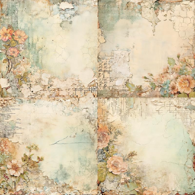 24 Sheets Decorative Scrapbooking Paper Pad 6x6 Craft Paper Single-Side Card Making Supplies for Junk Journal, Origami, Holiday Journaling