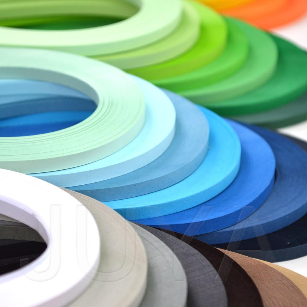 JUYA Single Color Paper Quilling Strips Set 42 Colors 100 Strips per Pack 2/3/5/7/10 mm Width Available 42 colors, width 7 mm (0.28 in)