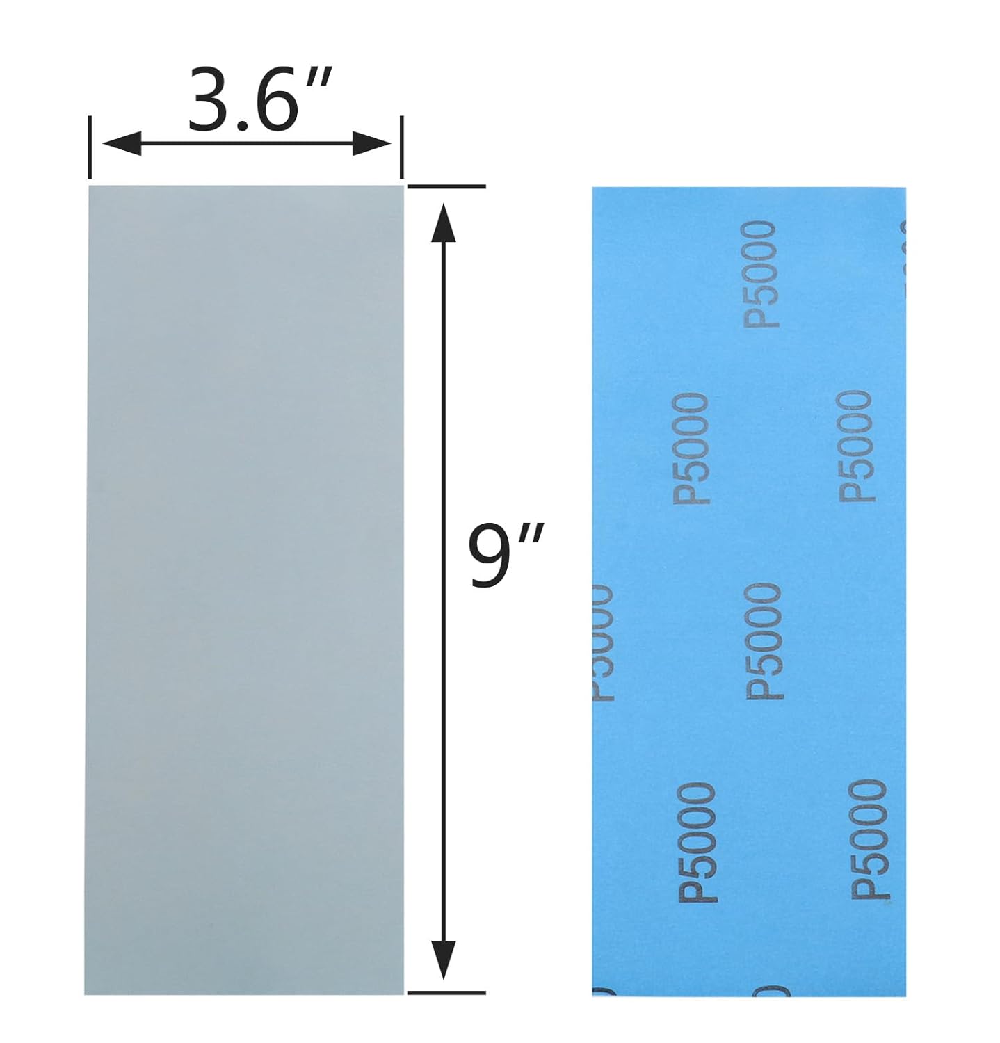 20Pcs 9 x 3.6 Inchs 5000 Grit Wet and Dry Handmade Universal Sanding Sheets, Suitable for Woodworking Furniture/Automobiles/Metal/Lacquer Polishing Sandpaper