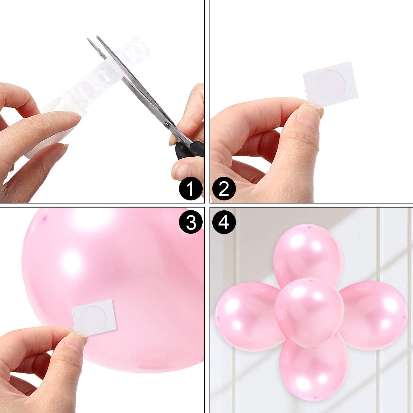 UPINS 800 Pcs Point Dots Balloon Glue Removable Adhesive Point Tape, 8 Rolls Double Sided Dots Stickers for Craft Wedding Decoration