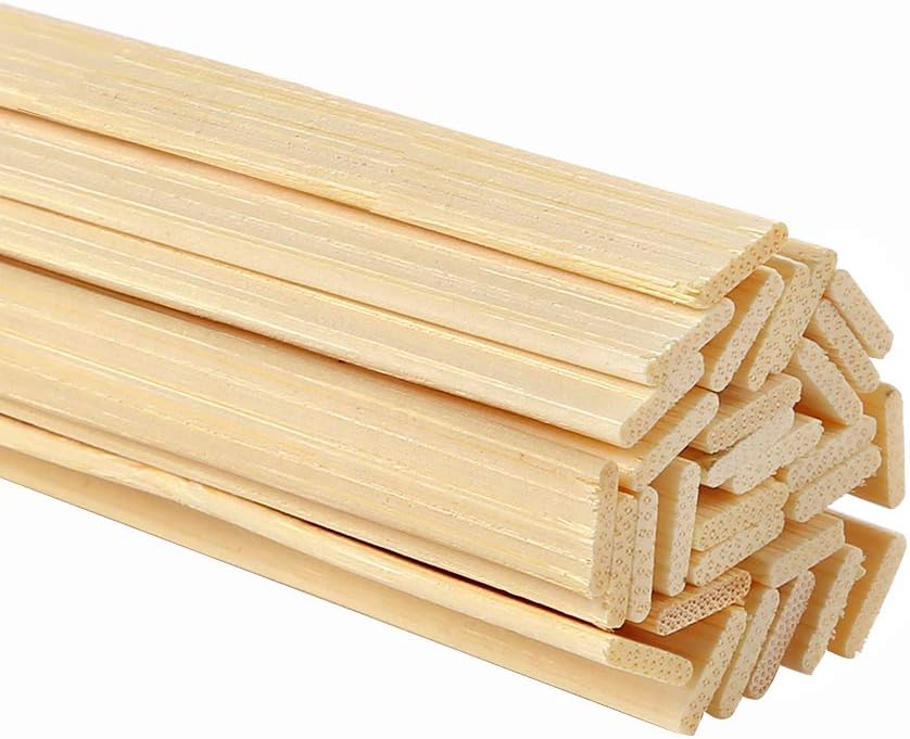 Pllieay 400 Pieces Bamboo Sticks Wood Extra Long Sticks for Crafting (15.7 Inches Length × 3/8 Inches Width)