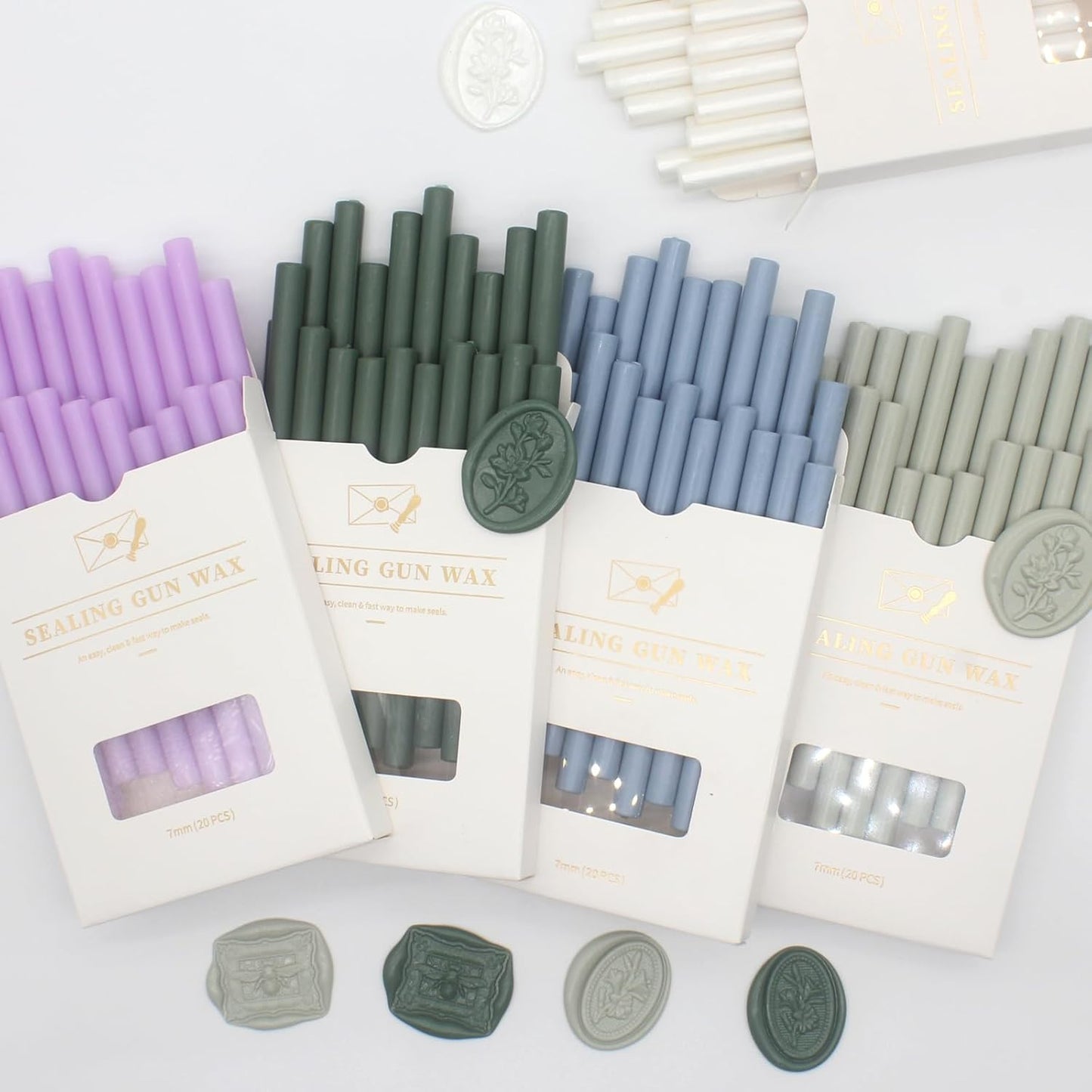 Olive Green Wax Seal Sticks 20pcs, Andotopee Glue Gun Wax Seal Sticks for Wax Seal Stamp, Premium Sealing Wax for Envelope Letter Seal Wedding Invation Craft Adhesive, Great Gift Ideas (Mini Size)