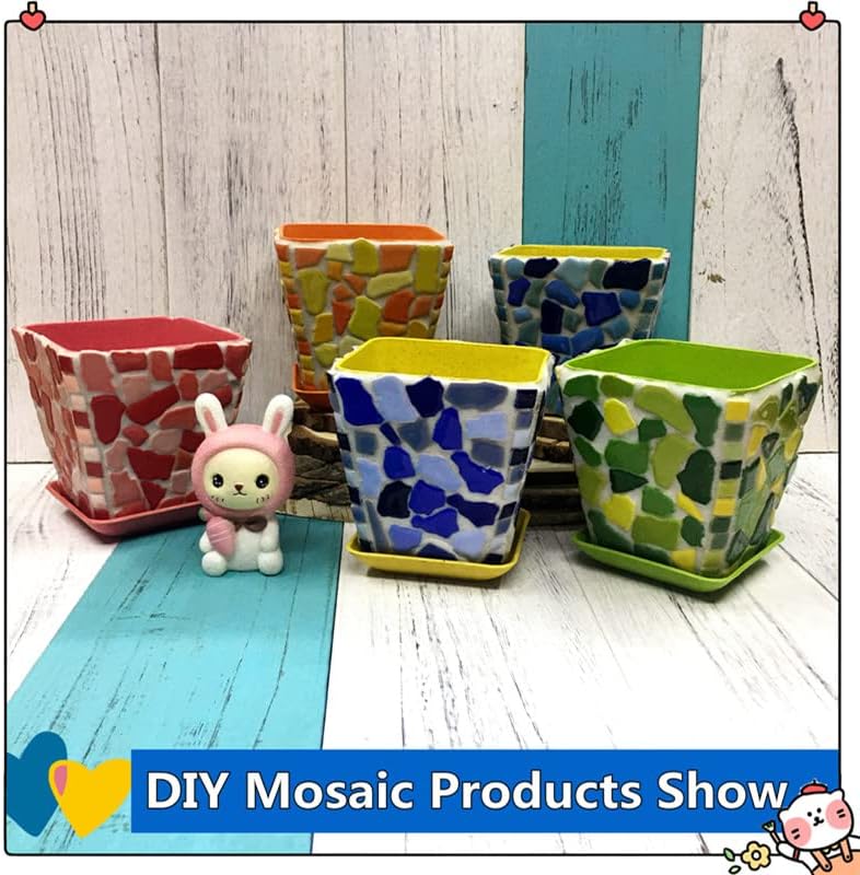 1.1LB Irregular Ceramics Mosaic Tiles, Mosaic Pieces Stones for DIY Mosaic Making Craft Hobby Arts Home Wall Decoration (White)