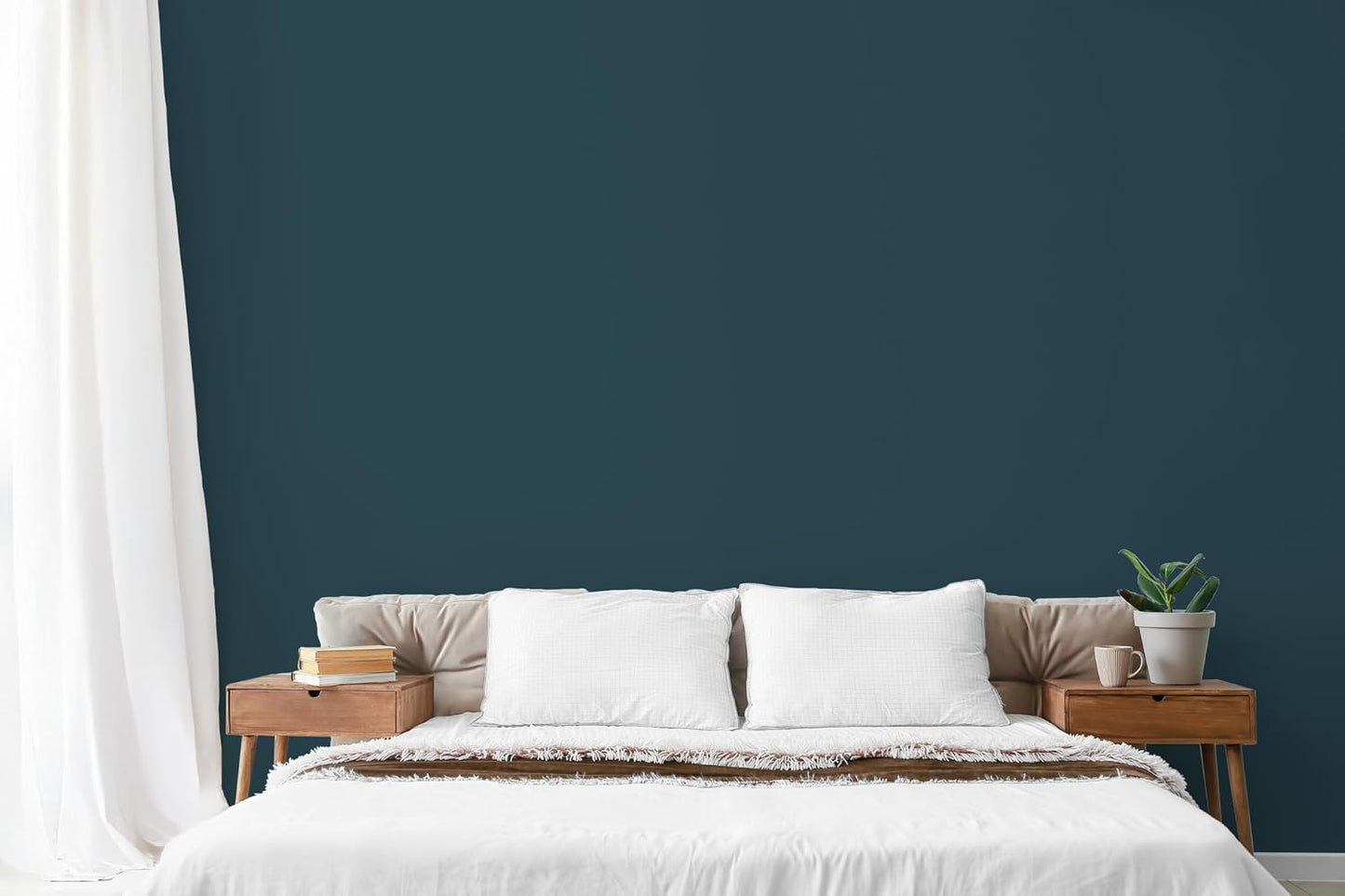 EVOLVE Paint & Primer: Environment-friendly, Eggshell with One-coat Coverage for Interior & Exterior surfaces (Deep Blue, 5-Gallon)