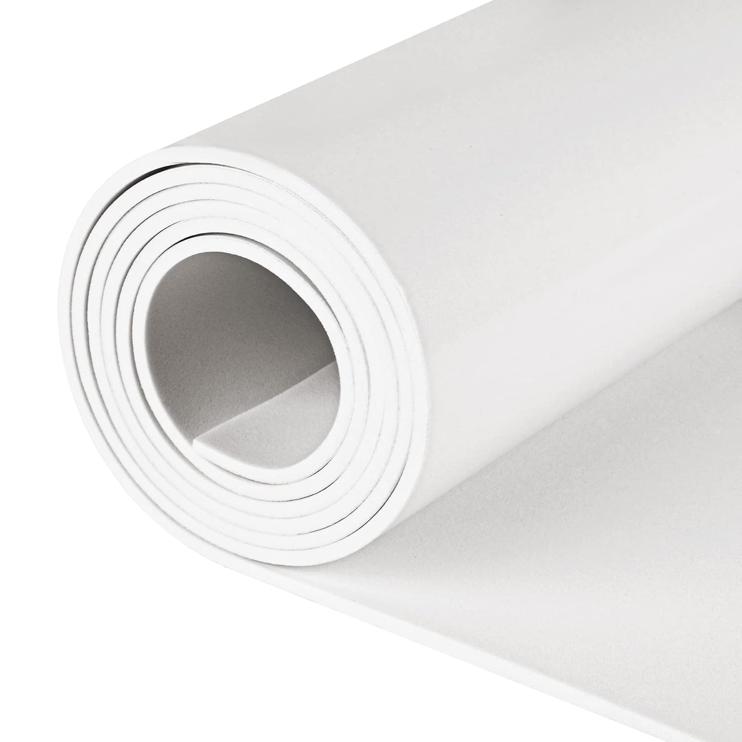 Sponge Neoprene Foam Rubber Sheet with Adhesive, 12 in x 60 in x 1/8 in Multi-Function Soundproof High Density Waterproof Rubber Mat, Perfect Cosplay Easy Cut DIY Neoprene Padding Roll - White