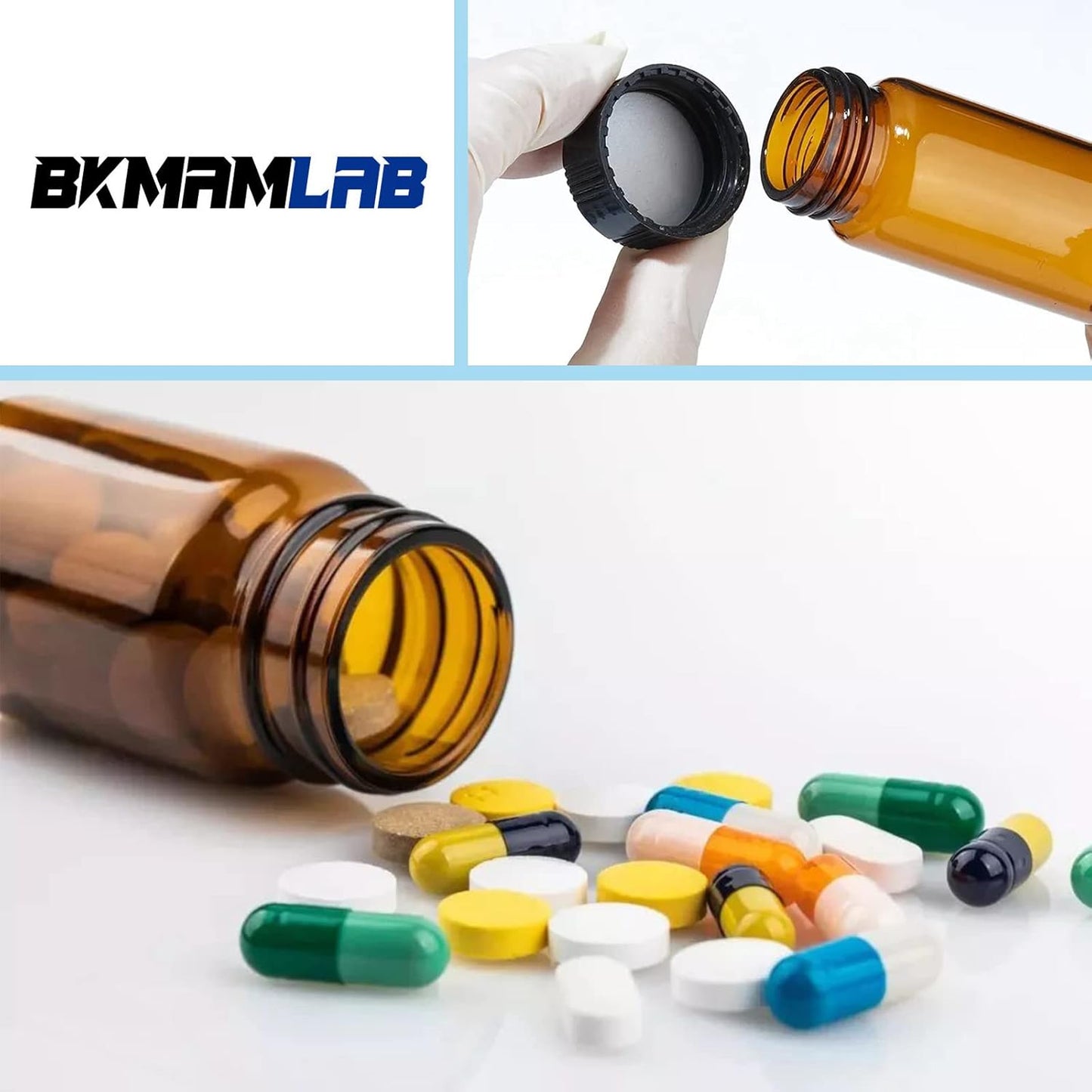 30ml Amber Small Glass Vials 30pcs with Screw Caps(30pcs)