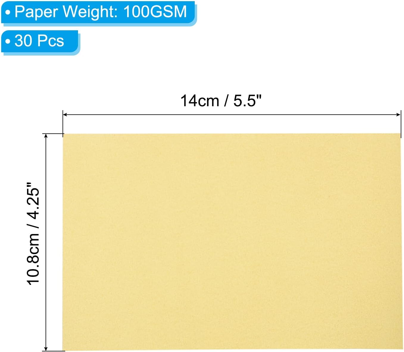 PATIKIL 30 Sheets Vellum Paper 4.25x5.5inches, Vellum Printable Translucent Paper 100GSM Colored for Invitations Laser Inkjet Printing Card Making Crafting Wedding Tracing, Gold Tone