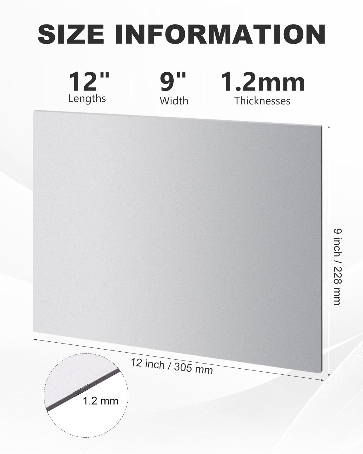 2 Pcs 18 Gauge Steel Sheets Metal Cold Rolled Steel Plate, 12" x 9" Weldable Metal Sheet for DIY Craft Projects, Industrial, Professional
