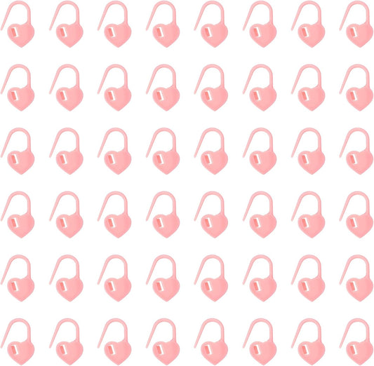 uxcell 200pcs Stitch Markers for Crocheting, Heart Shaped Crochet Marker Needle Clip Counter for Knitting Clothing Tag DIY Craft,Pink