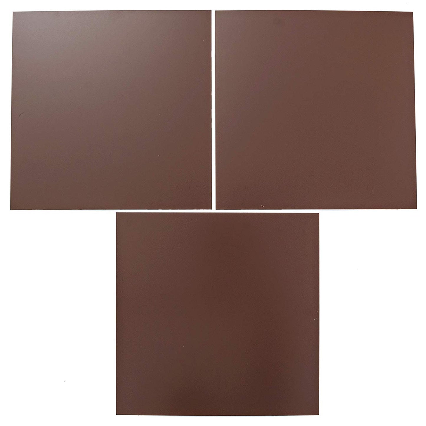 EAGLE 1: 12" x 12" 26 Gauge Sheet Metal Squares (3 Pack Per Order, Multiple Colors) Great for Arts, Crafts, DIY Home or Work Projects (6" X 6", Brown)