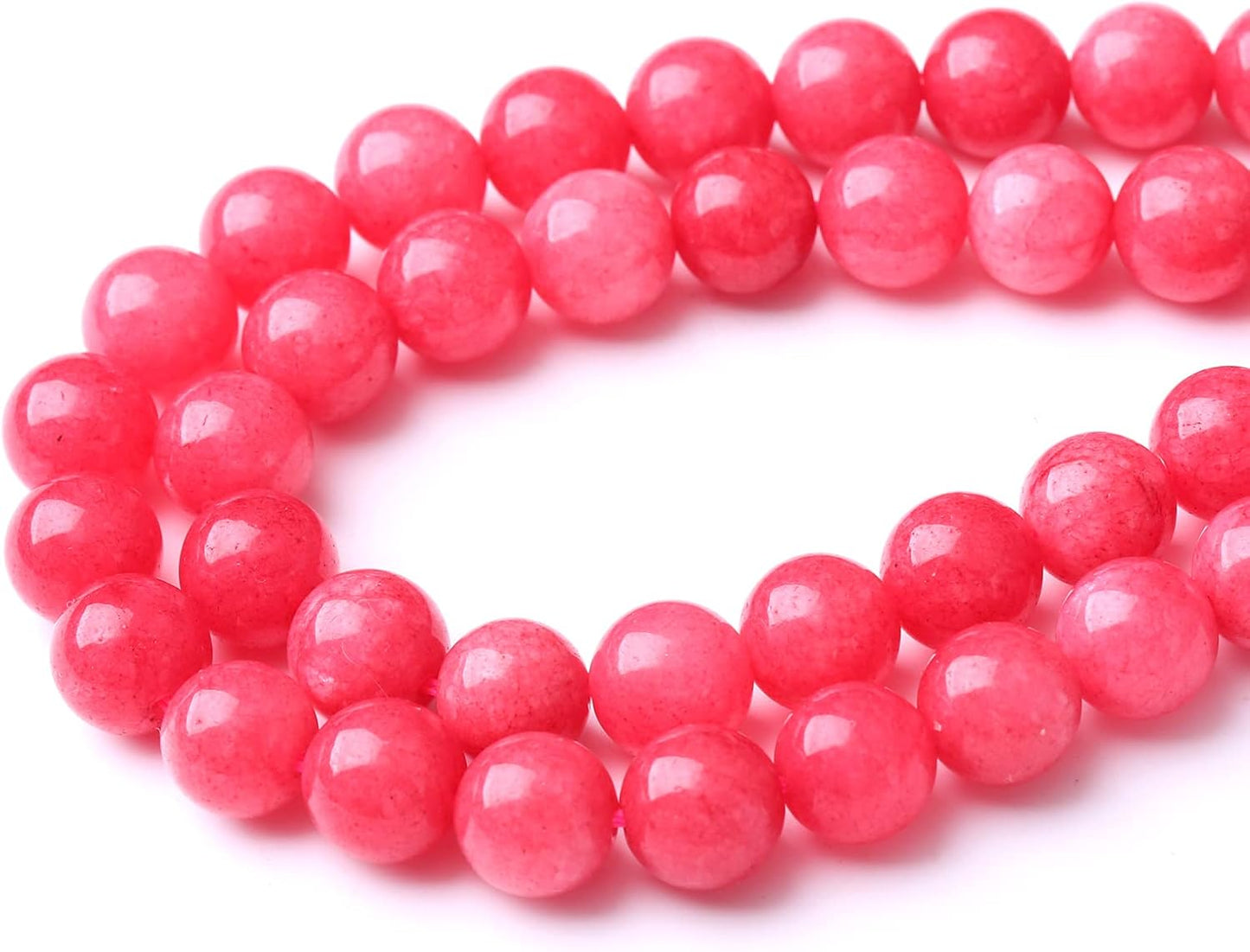 35PCS 10MM Natural Red Rhodonite Jade Stone Beads Round Loose Stone Beads for Jewelry Making DIY Energy Stone Healing Power Bracelet 15"