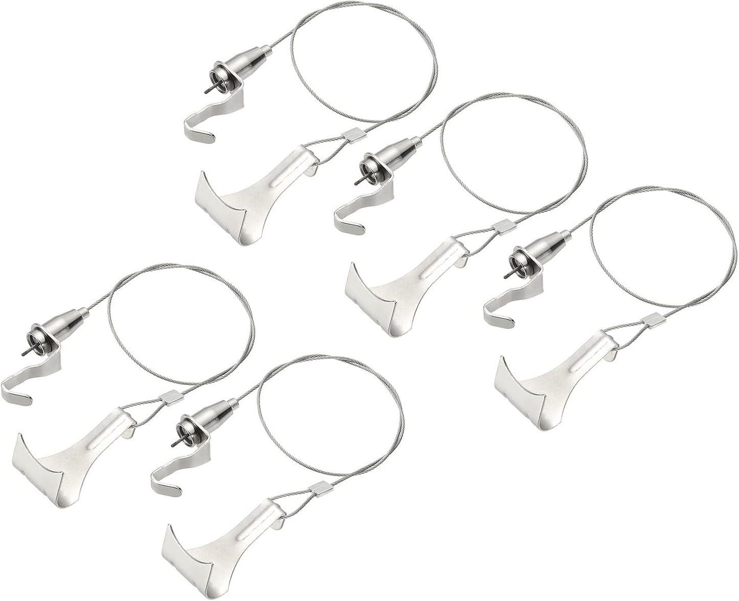uxcell 2Pcs Picture Hanging Wire Kit, 0.5 m x 1.5 mm Heavy Duty Picture Hangers Adjustable Wire Rope with S-Hooks and Loop, Load 35kg/77.1 lbs for Hanging Mirrors Light Lamp Artwork