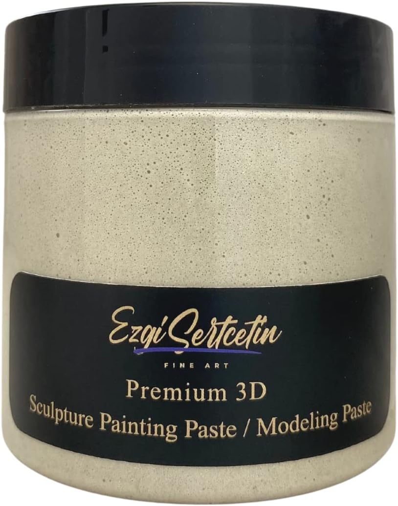 3D Sculpture Painting Paste|Texture Paste|Decorative Plaster|Ready to Use|Unique Metallic Pearl and Neon Colors|Ideal for Artwork|Stencil|Flowers|Texture and Art Relief|6 oz (Choco Milk)