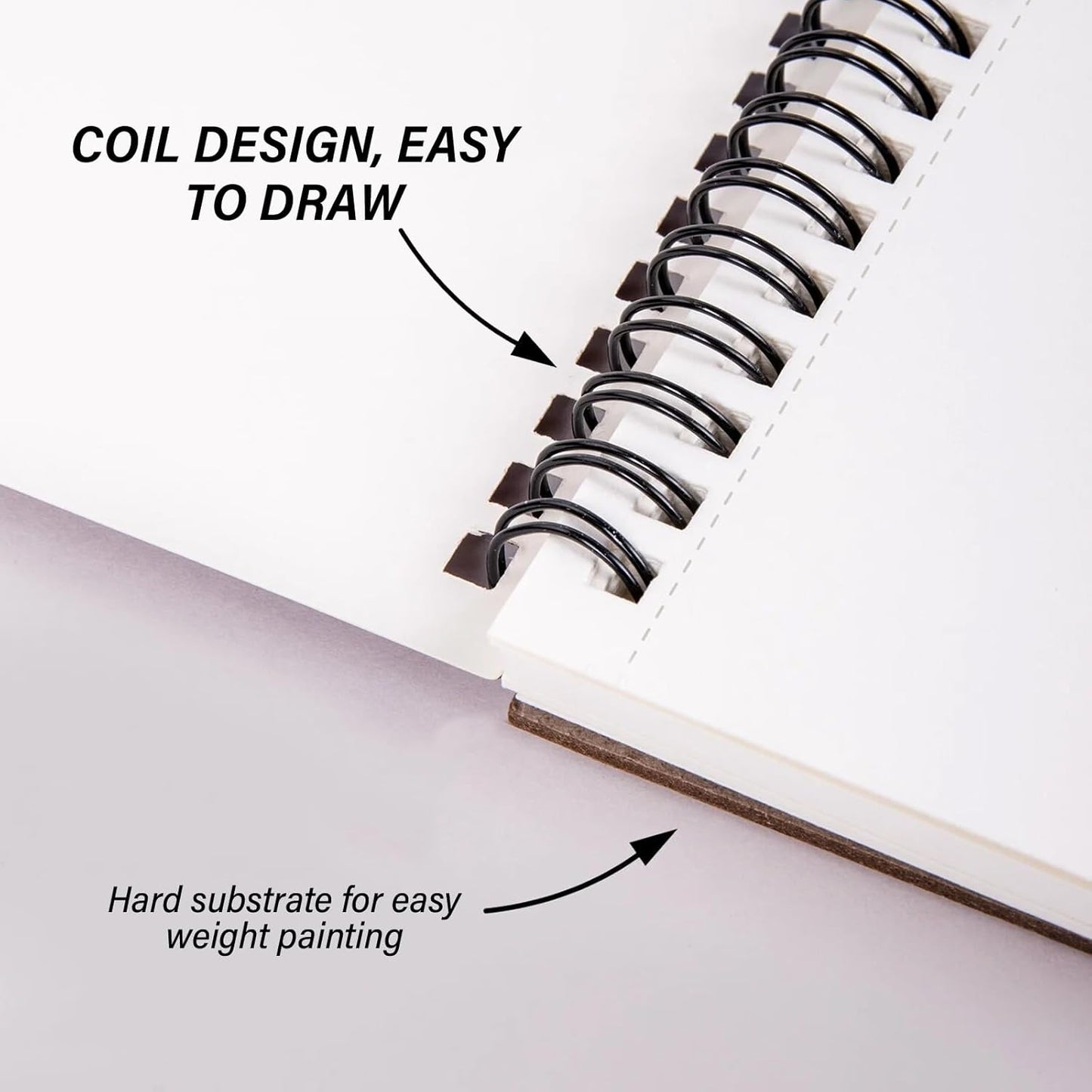 Cabreche Cute Sketchbook Top Spiral Bound Sketch Pad, 9 x 12 inch,100GSM Thick Paper,50 Sheets 100 Pages,Art Sketch Book Artistic Writing Drawing Paper for Girls Women Beginners-Pink Bowknot