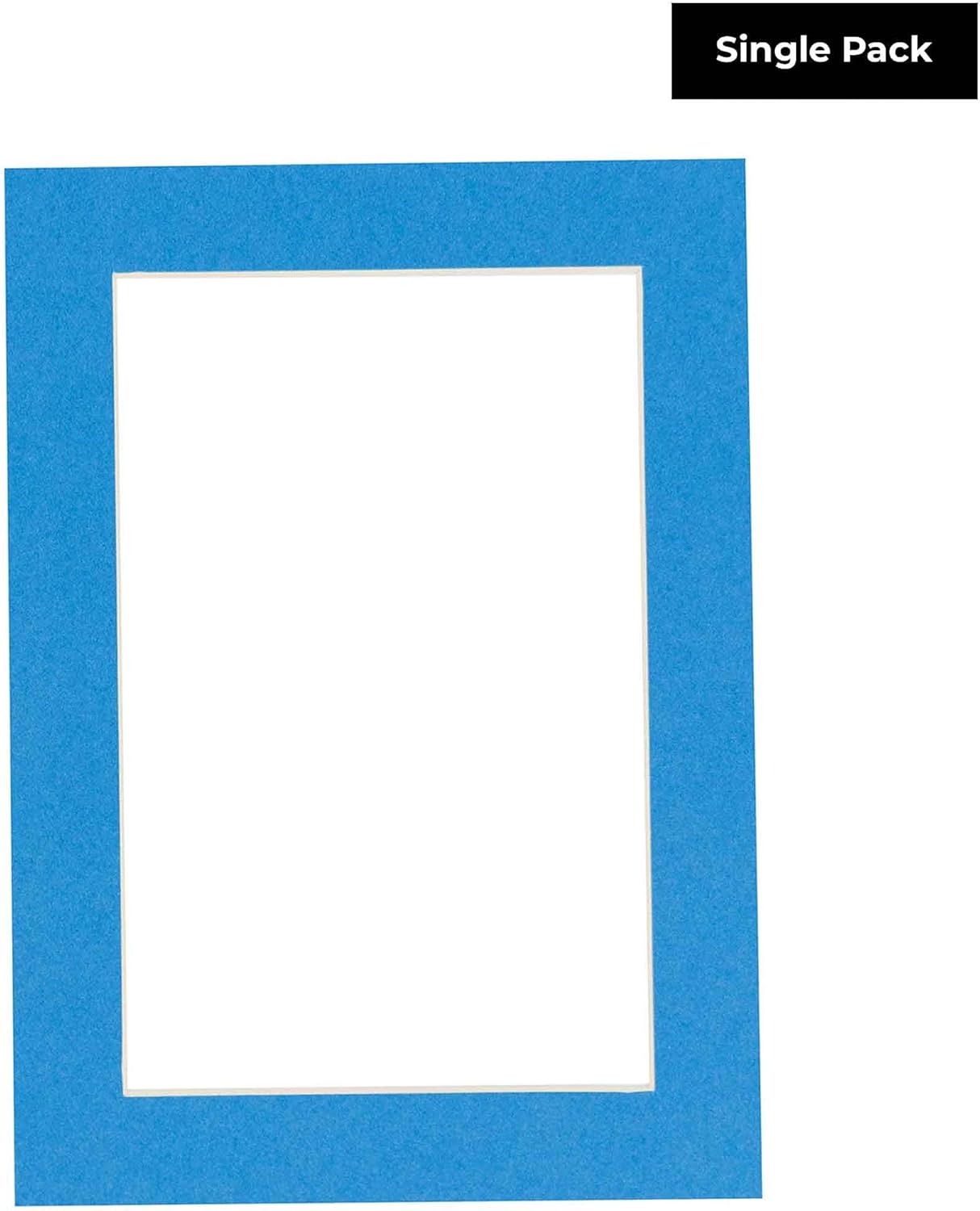6x8 Mat for 8x10 Frame - Precut Mat Board Acid-Free Show Kit with Backing Board, and Clear Bags Bay Blue 6x8 Photo Matte Made to Fit a 8x10 Picture Frame Matboard for Framing, Pack of 1 Mat