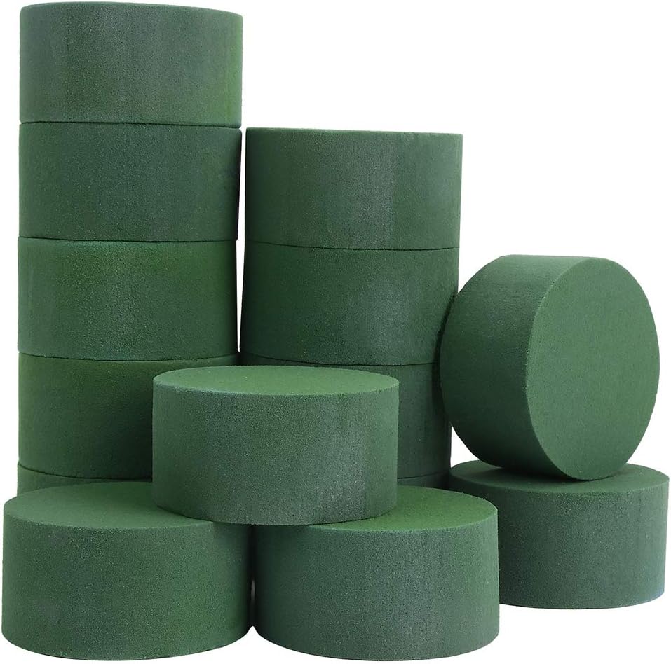 CCINEE Round Floral Foam,Wet Florist Foam Block Flower Arrangement Supplies for Craft Project,Pack of 20