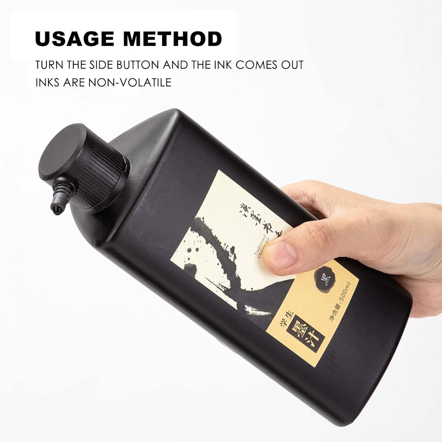 500 ML/16.9 OZ Calligraphy and Sumi Liquid Ink - Versatile Elegance for Chinese Traditional Art Works and Japanese Brush Art