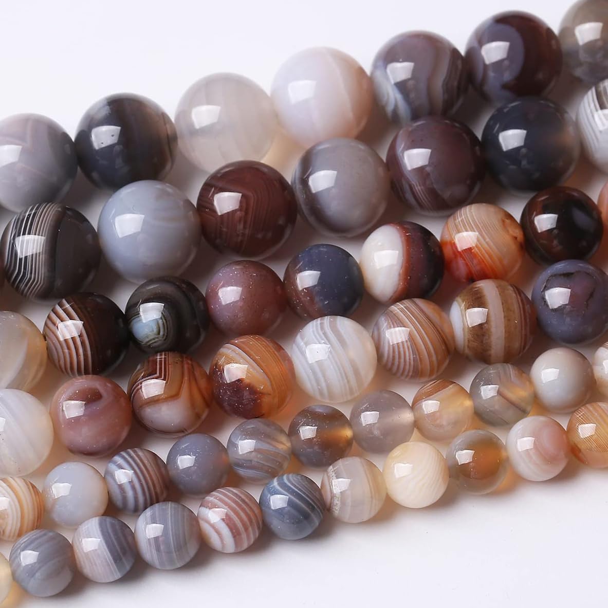 60PCS 6MM Red Coffee Agate Beads-Multicolo Stone Beads Energy Healing Beads for DIY Jewelry Bracelet Necklace Making for Jewelry Making15Inch