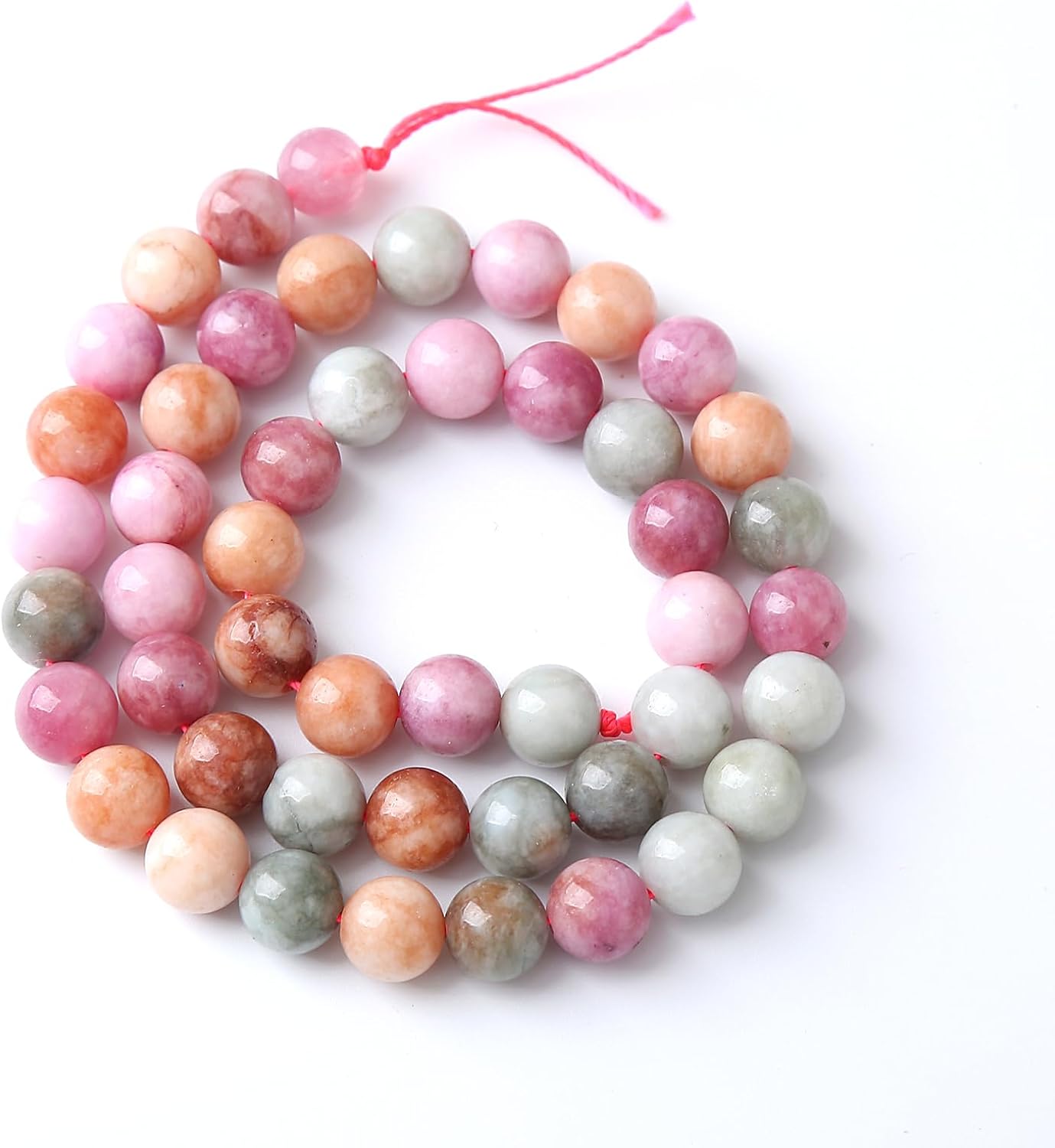 36pcs 10mm Natural Alashan Rainbow Agate Stone Beads for Jewelry Making DIY Bracelet Necklace Accessories 15" Energy Healing Power Stone Beads (10mm, Alashan Rainbow Agate)