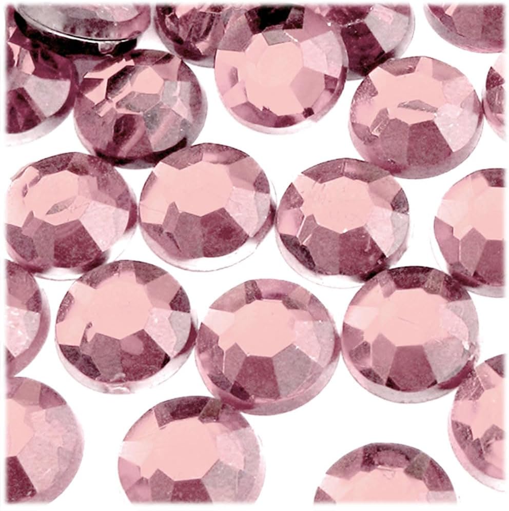 The Crafts Outlet 72pc Rhinestones Round 20mm - Flatback Devil Red Wine