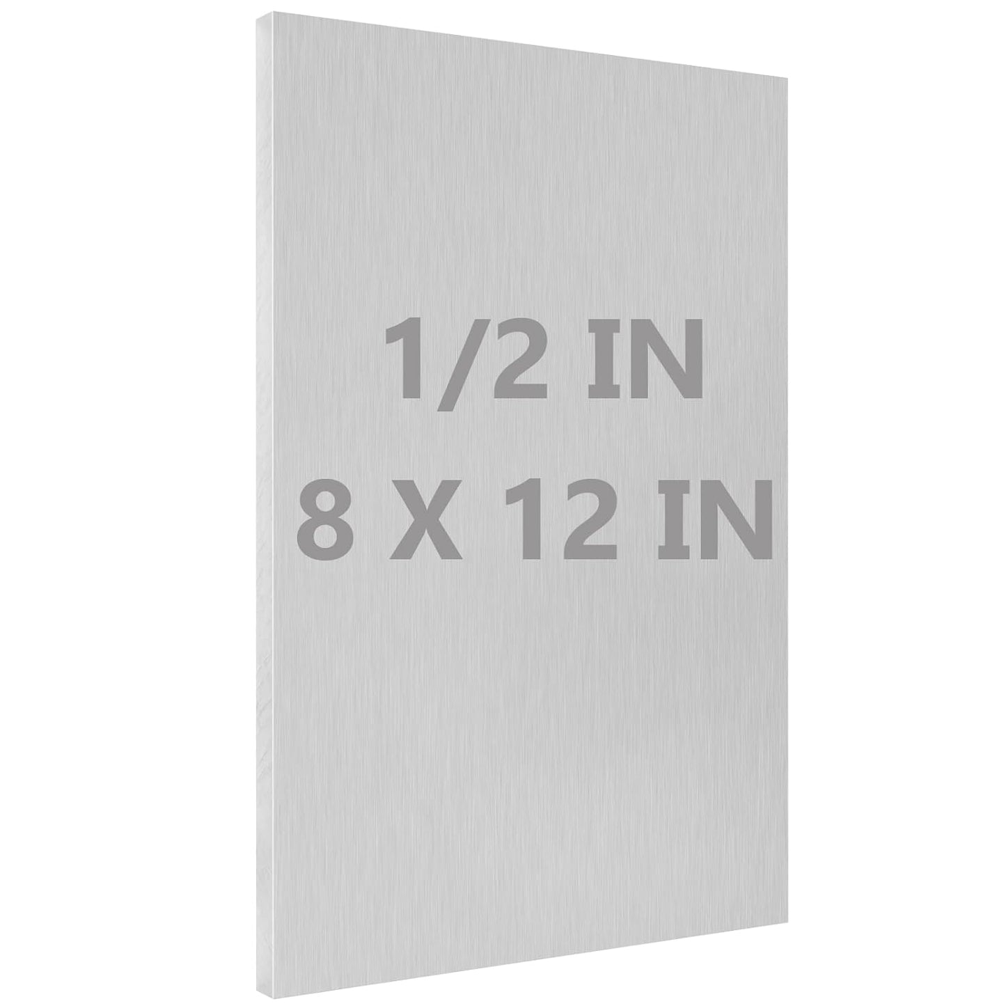 6061 T651 Aluminum Sheet Metal 8" x 12" x 1/2"(12.7MM) Flat Plain Thick Aluminum Plate Covered with Protective Film, 1/2Inch Thick Heat Treatable Rectangle Aluminum Metal Plate for lndustry, DIY