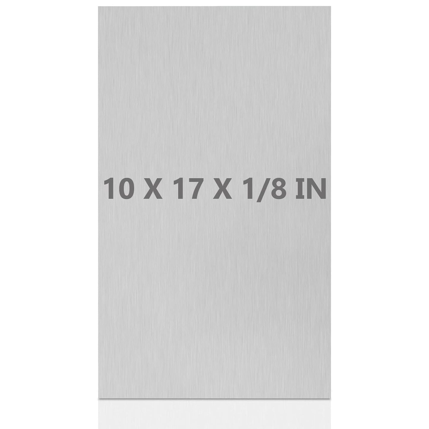6061 T651 Aluminum Sheet Metal 10 x 17 x 1/8 (0.125”) Inch Plain Thin Aluminum Plate Covered with Protective Film, Heat Treatable Rectangle 3MM Aluminum Metal Plate for Welding, Industrial