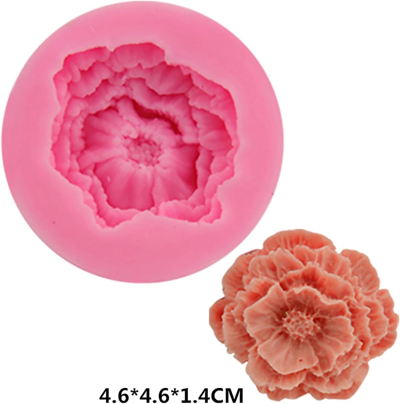 6 Pack Flower Mold: Peony, Rose, Sunflower Resin Casting Molds for Candle Making, Home Decor, 3D Animal Silicone Molds
