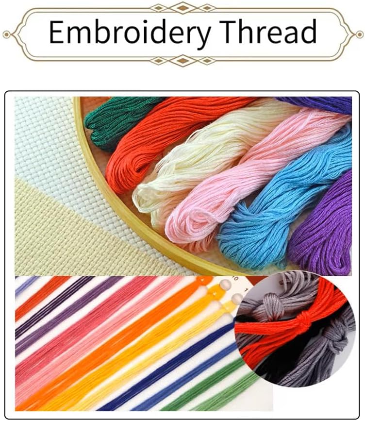 Threadhaven Cross-Stitch Kit 14CT Aida Counted Embroidery Complete Set with Fabric, Threads, Needles & Chart-Premium Beautiful Girls Design for Adults & Beginners- Winter Warm Tea 13''×13''