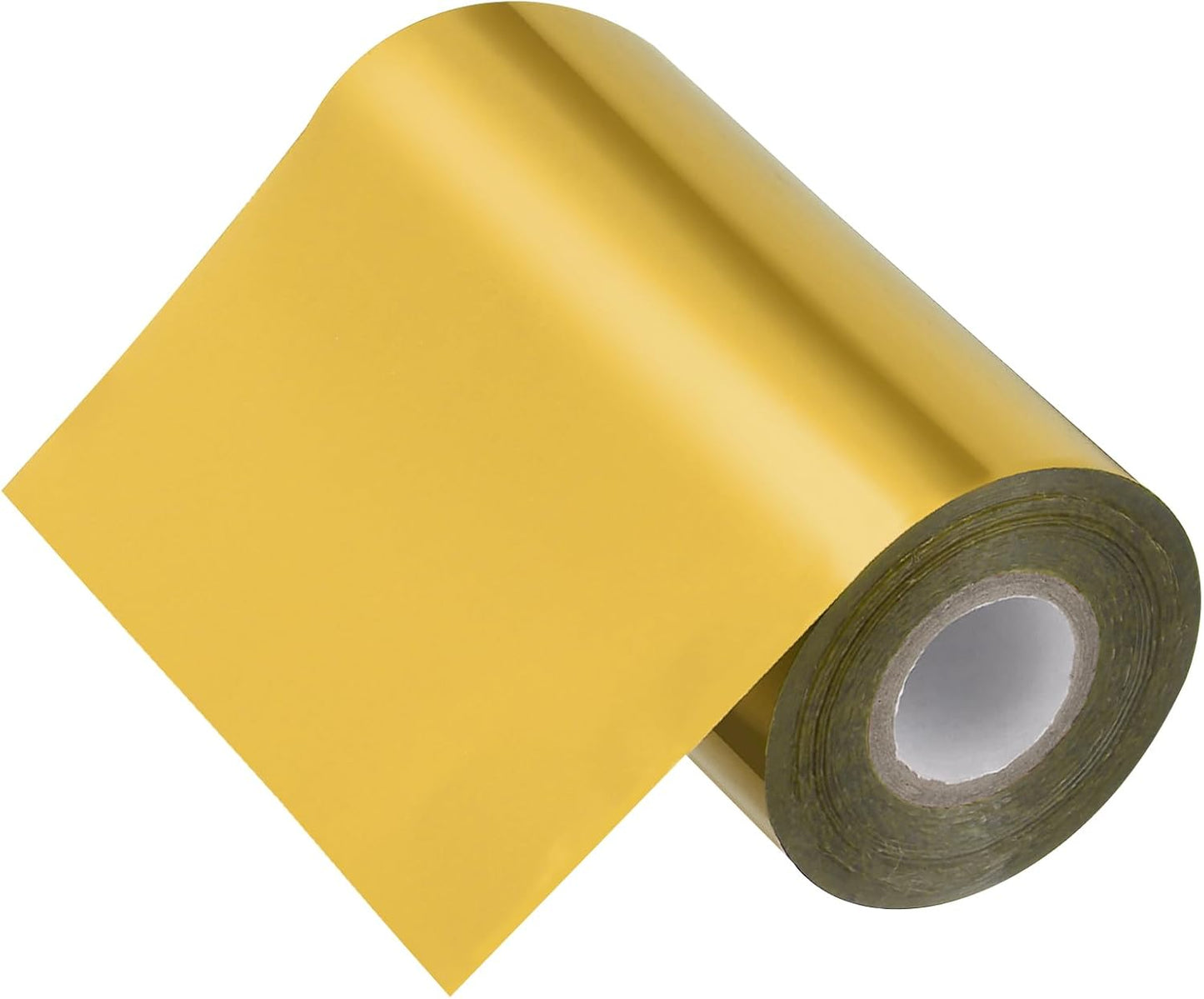 PATIKIL 5"x400Ft Hot Stamping Foil Paper, Heat Transfer Hot Stamping Paper Foil Roll for Leather DIY Logo Decor Craft Gift Package Scrapbook Card, Dark Gold