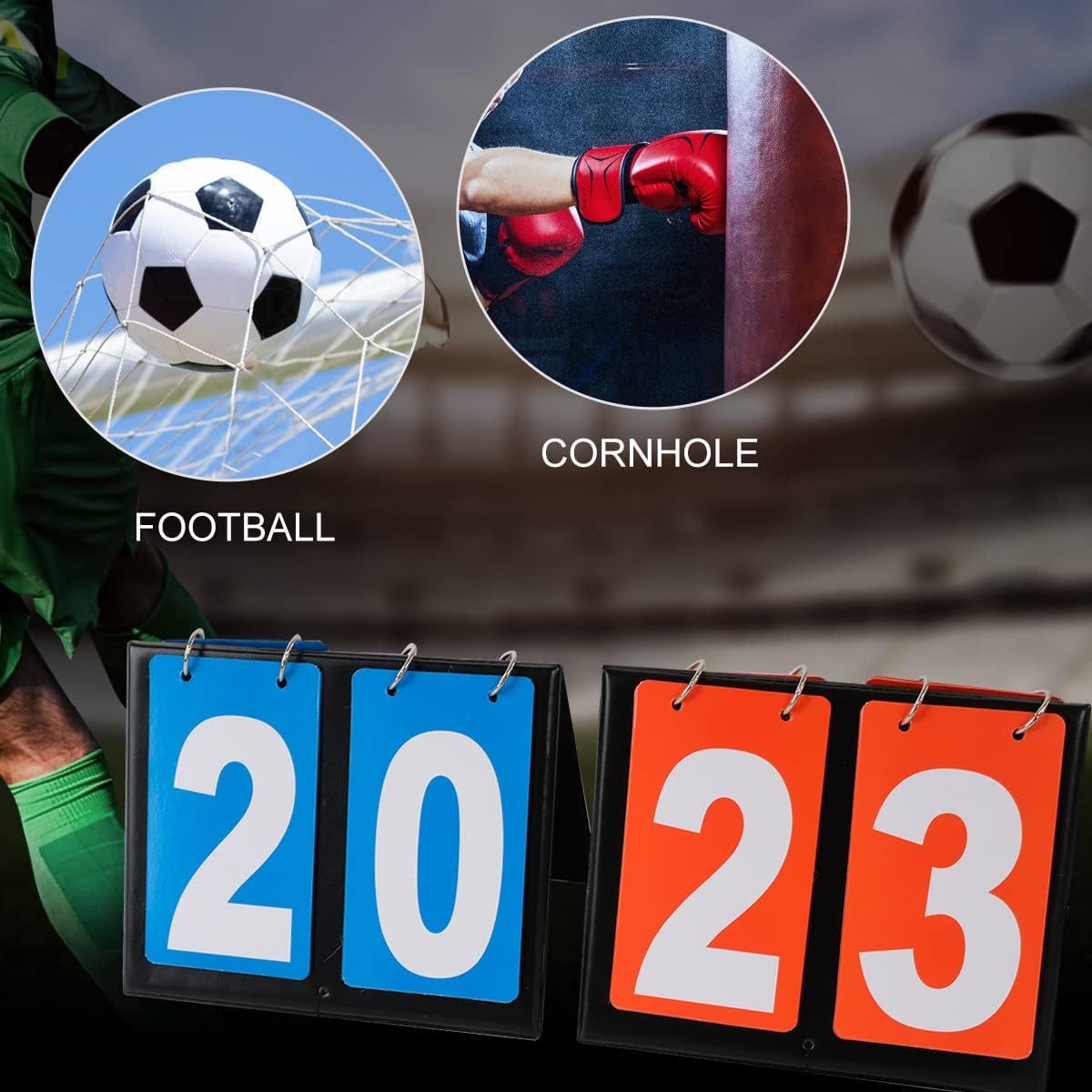 Portable Table Top Scoreboard Flipper, Multi Sports Score Flip Scoreboard Score Keeper