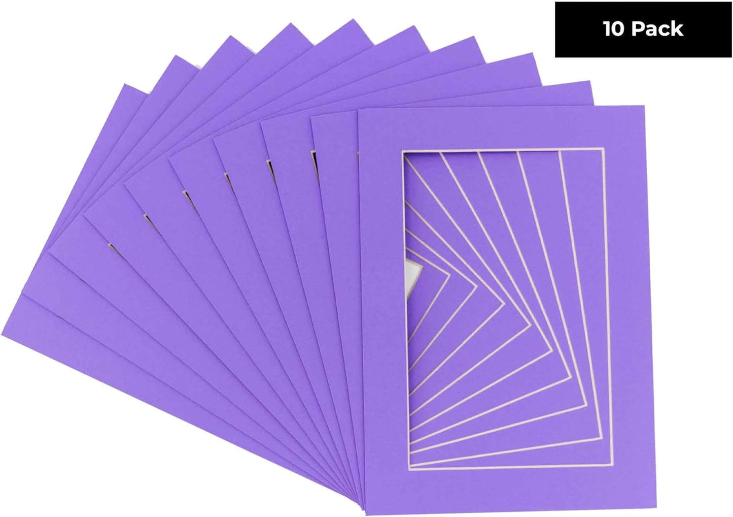 11x14 Mat for 8.5x11 Photo - Precut Light Purple Picture Matboard for Frames Measuring 11 x 14 Inches - Bevel Cut Matte to Display Art Measuring 8.5 x 11 Inches - Acid Free Pack of TEN MATS