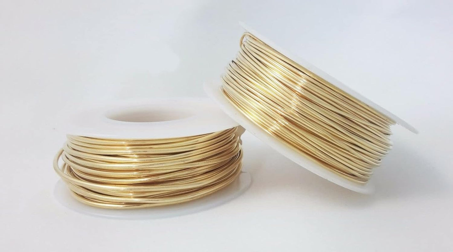 22 Gauge, Jeweler's Brass Wire, Red Brass, Round Dead Soft CDA #230 Alloy Jewelry Grade - 4oz (122FT) by CRAFT WIRE