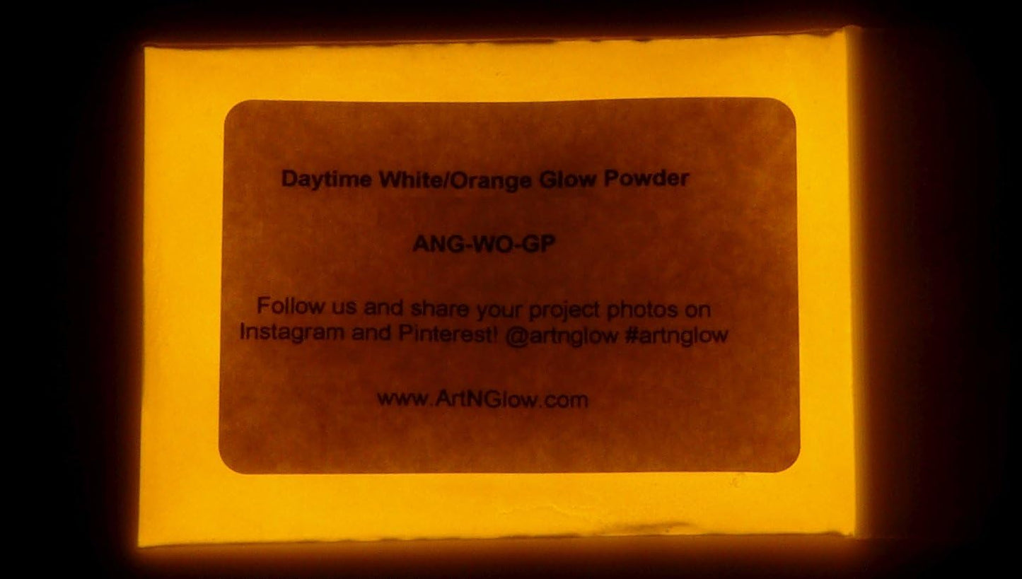 Glow in The Dark Pigment Powder - Neutral and Fluorescent Color for Art Painting, Fine Art, Nail Art Paint, and DIY Crafts - Long Lasting 10+ Color Options - Neutral Orange - (1 Ounce/30 Grams)