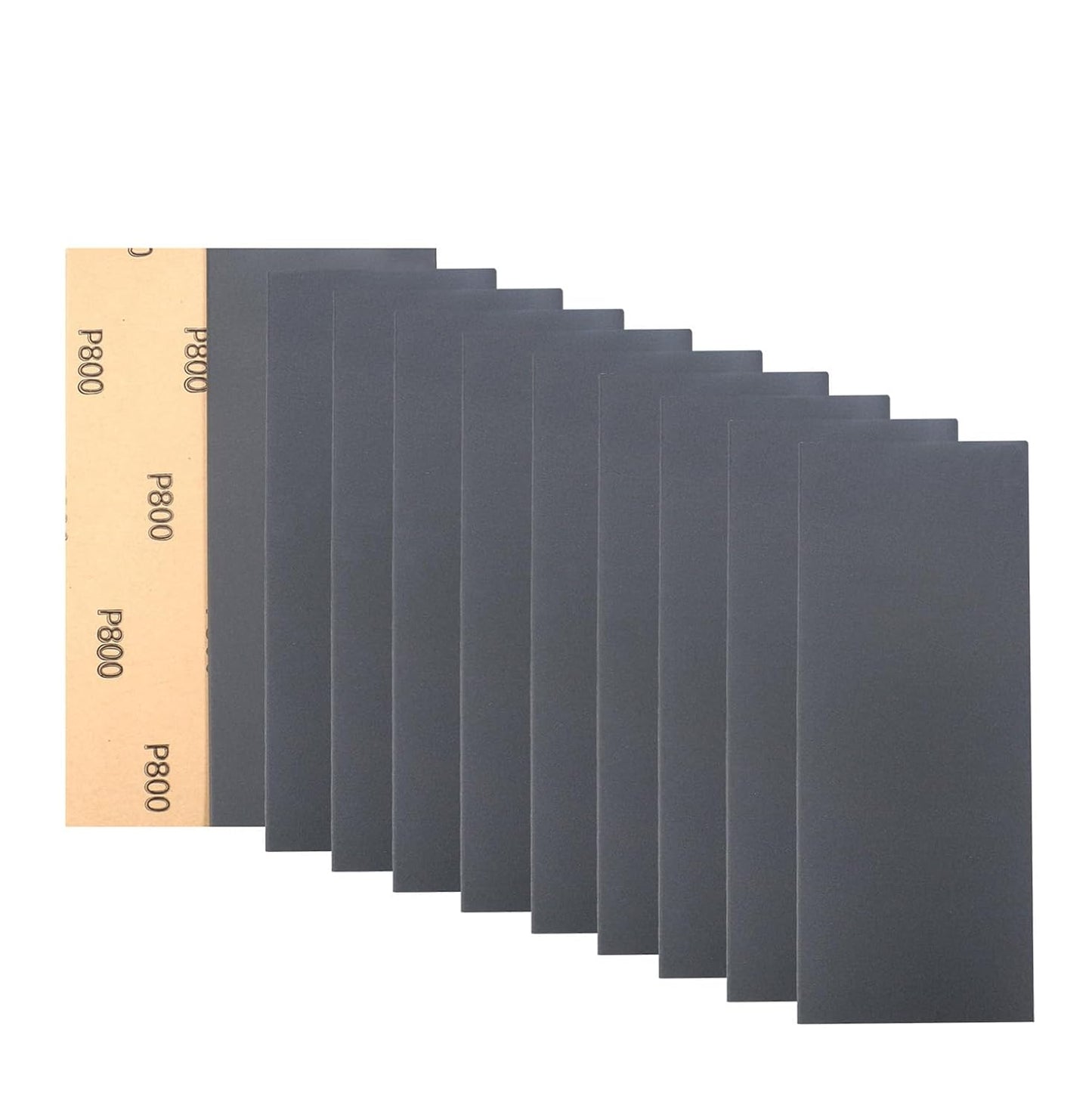 30Pcs 9 x 3.6 Inchs 800 Grit Wet and Dry Handmade Universal Sanding Sheets, Suitable for Woodworking Furniture/Automobiles/Metal/Lacquer Polishing Sandpaper