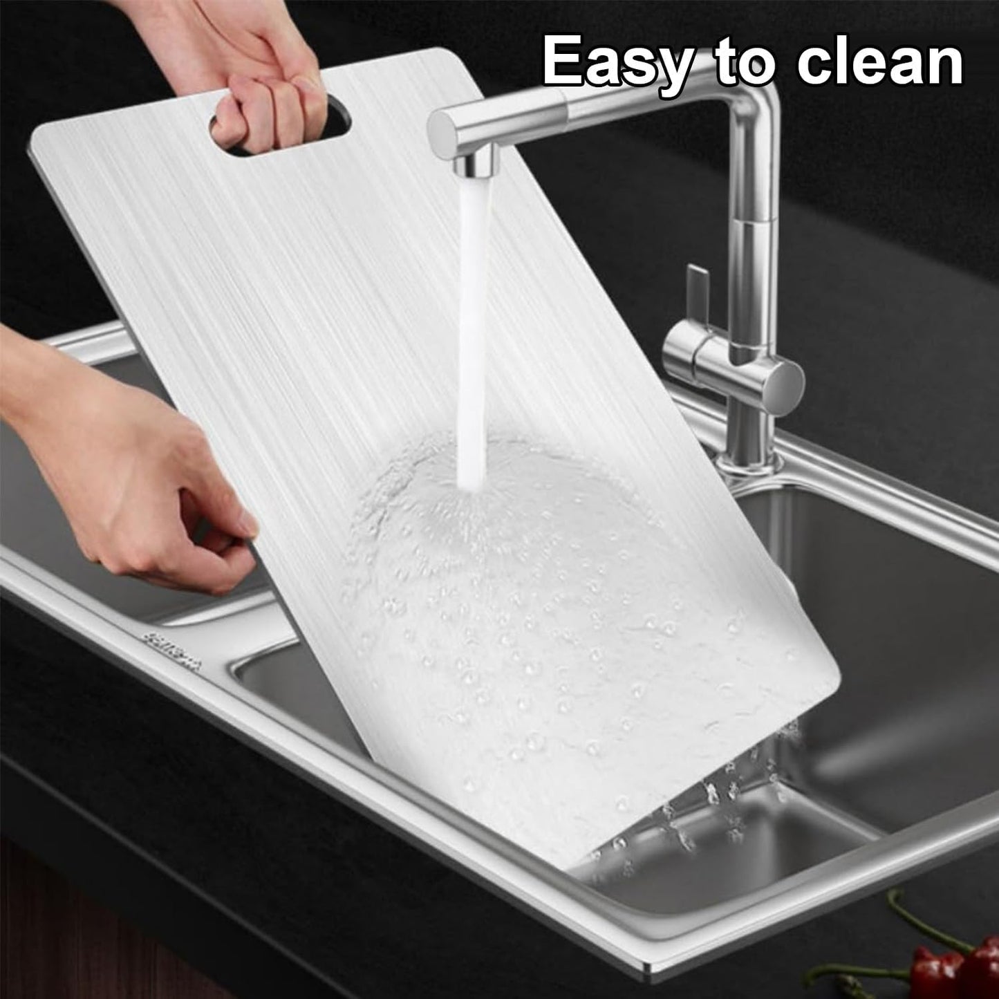 Titanium Cutting Boards for Kitchen,Katuchef Titanium Cutting Board,Non toxic Doubld-Side Available Chopping Boards, Easy to Clean and Store(1PC:11.42 * 7.87)