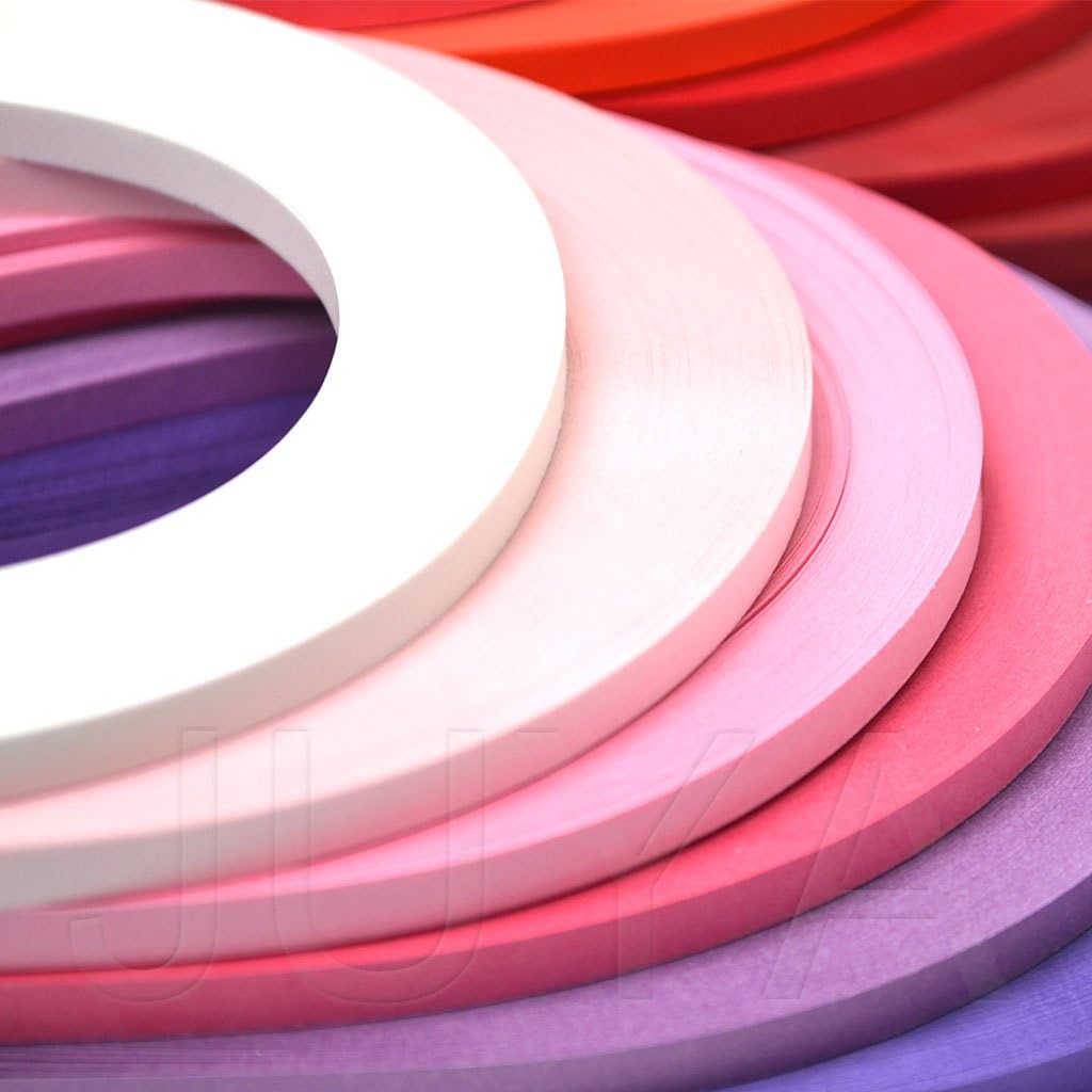 JUYA Single Color Paper Quilling Strips Set 42 Colors 100 Strips per Pack 2/3/5/7/10 mm Width Available 42 colors, width 7 mm (0.28 in)