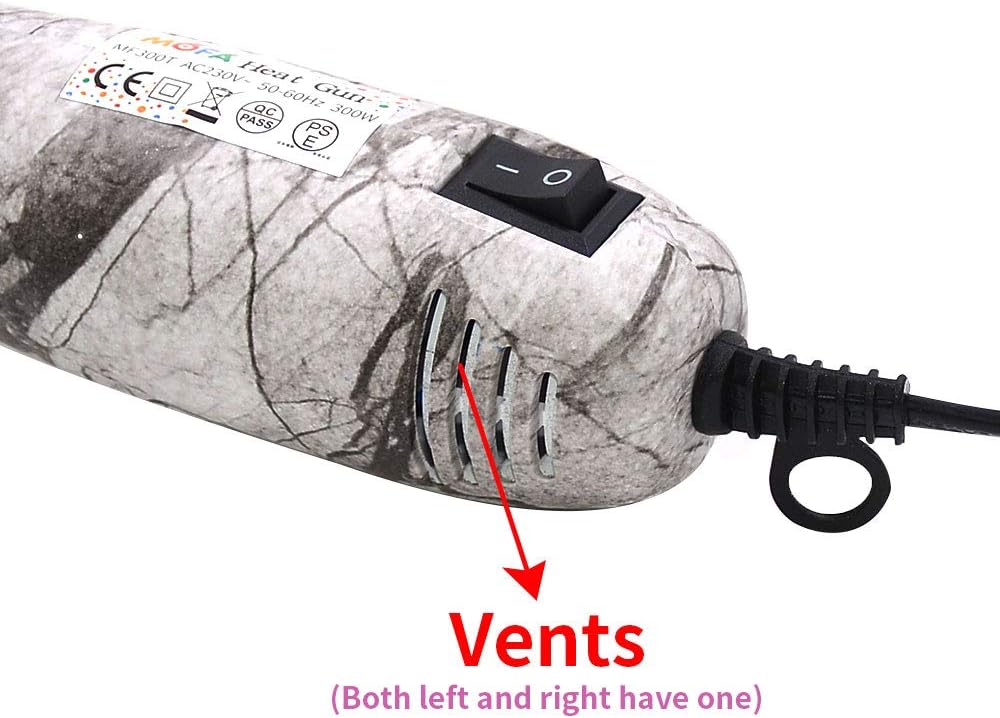 mofa Resin Heat gun,6.6ft Cable 300W Heat Gun for Crafts,Acrylic Paint Dryer Multi-Purpose Electric Heating Nozzle (Marble)