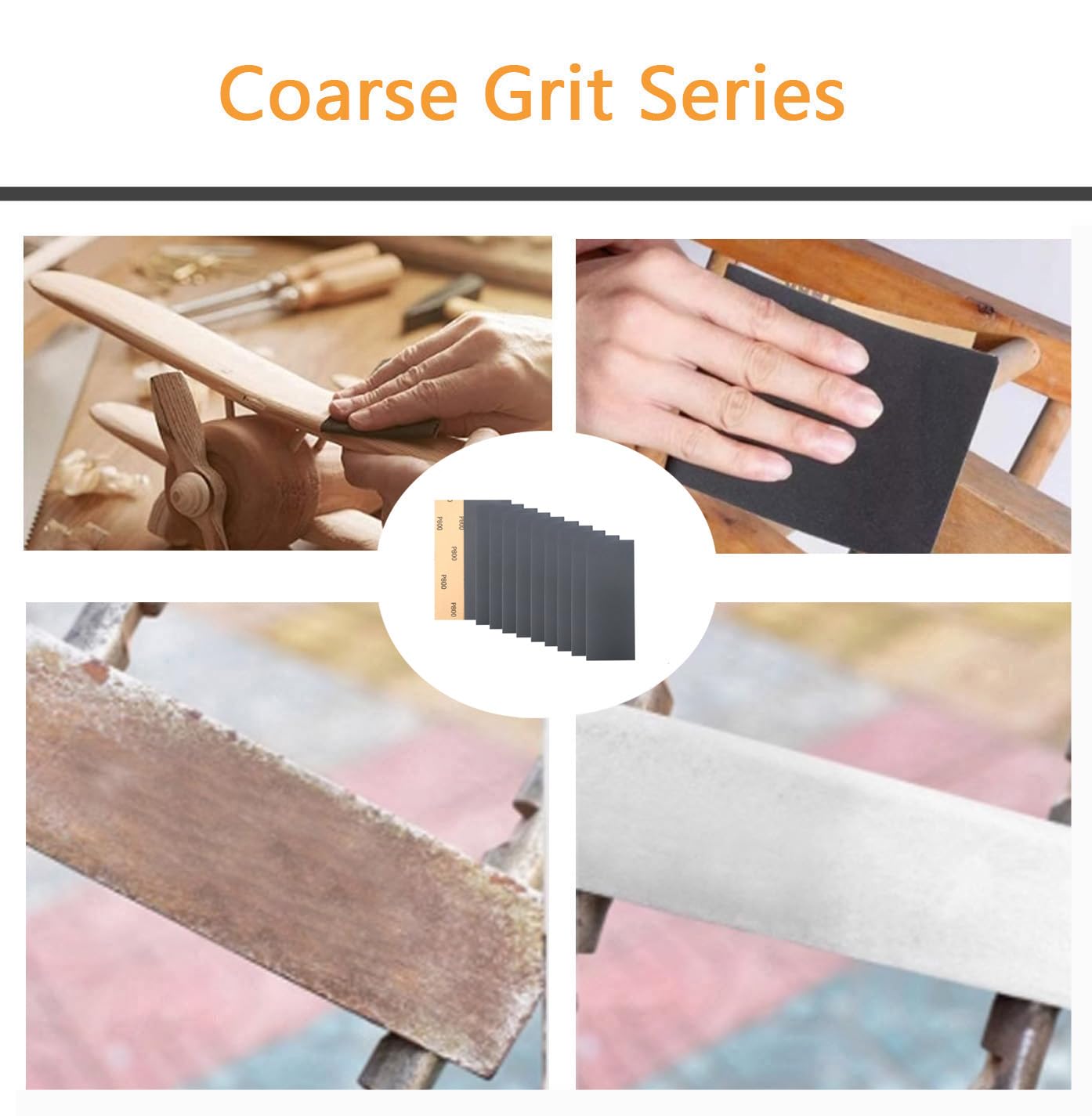 30Pcs 9 x 3.6 Inchs 800 Grit Wet and Dry Handmade Universal Sanding Sheets, Suitable for Woodworking Furniture/Automobiles/Metal/Lacquer Polishing Sandpaper