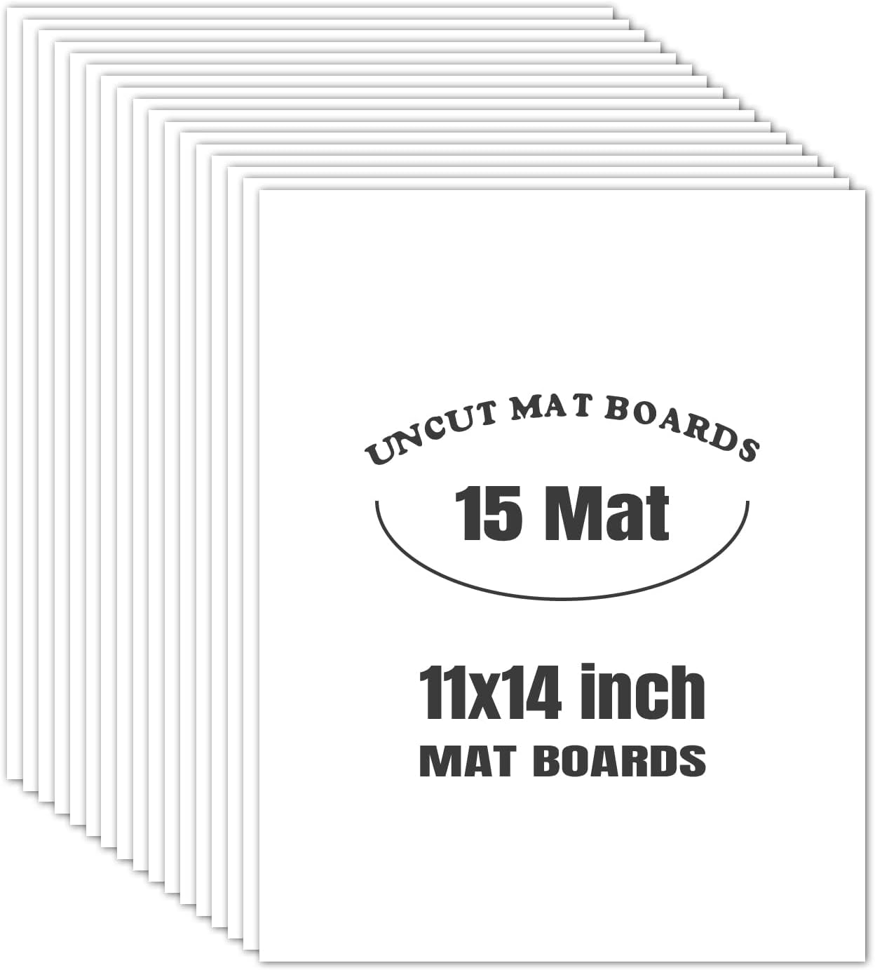 AUEAR, 15 Pack 11x14 Uncut Matte Boards White Photo Mat Board Great for Picture Framing, Print, Artwork