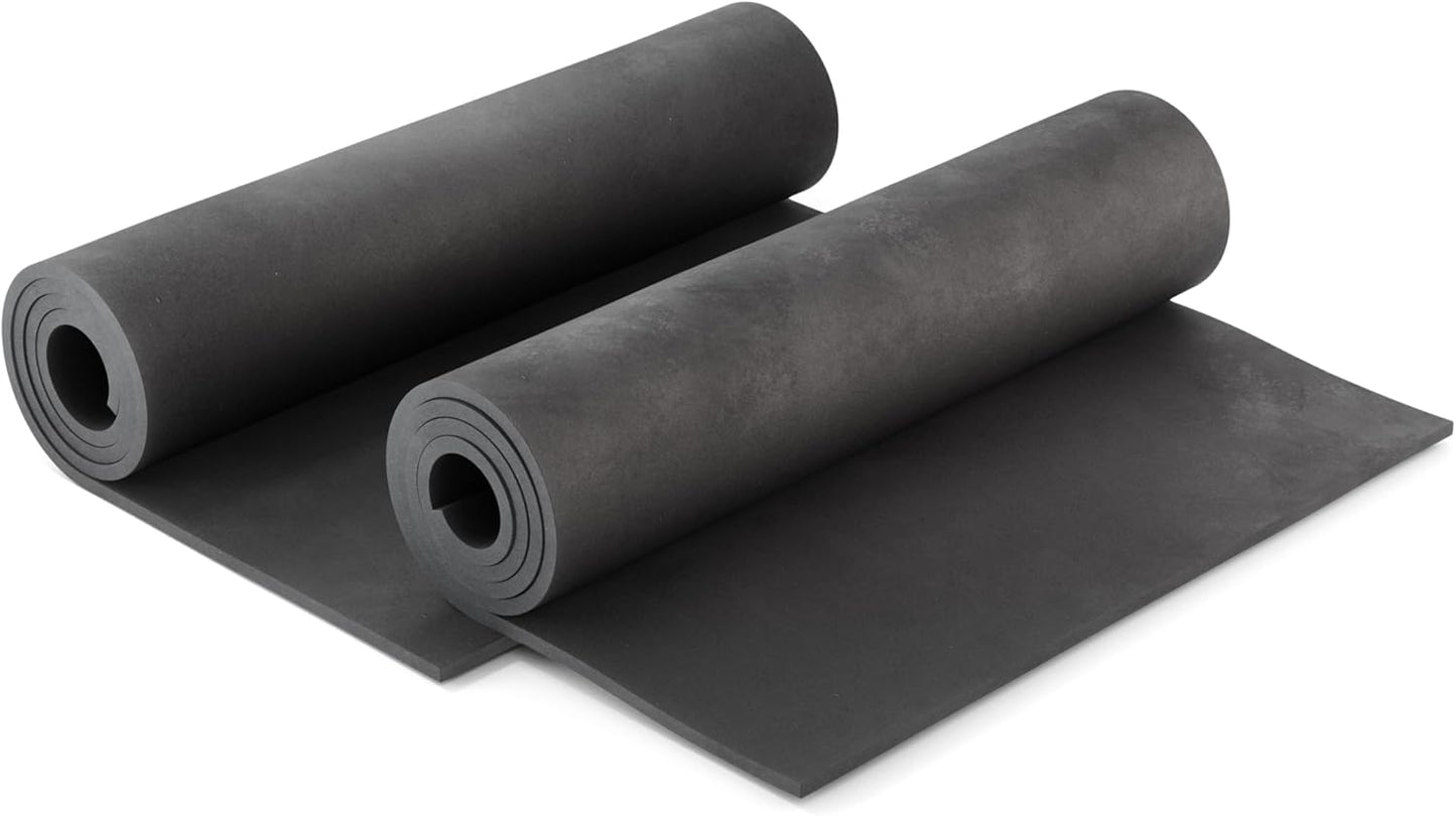 2-Pack Shape Retention EVA Cosplay Foam - 5mm Thick (Black) 14x39 inch High Density EVA Craft Foam Sheets - Premium 85 kg/m3 Heat Shape Material for DIY, Comic, Con or Halloween Costumes - The Foamory